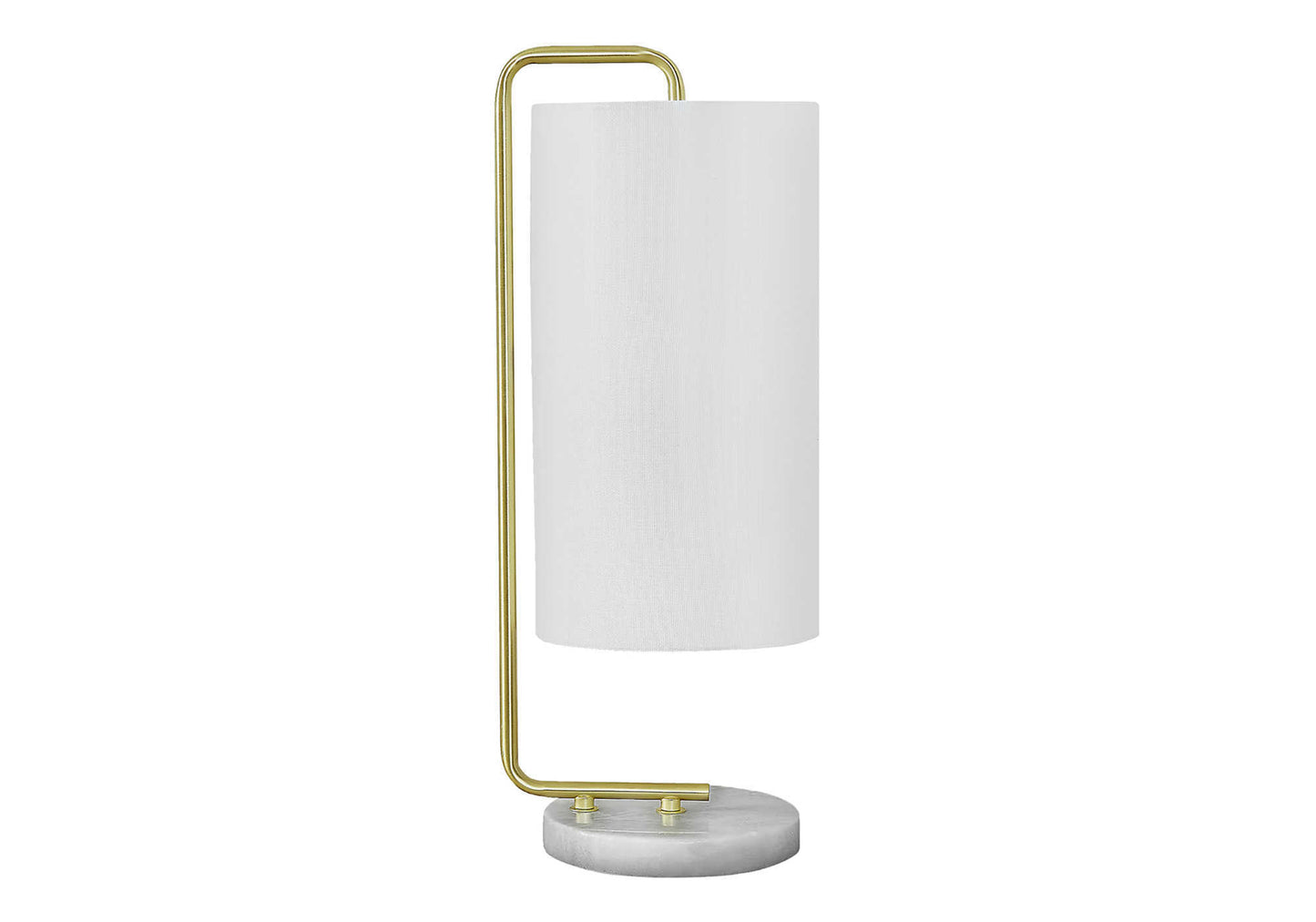 title:Lighting, 20"h, Table Lamp, White Marble, Ivory / Cream Shade, Contemporary;color:White