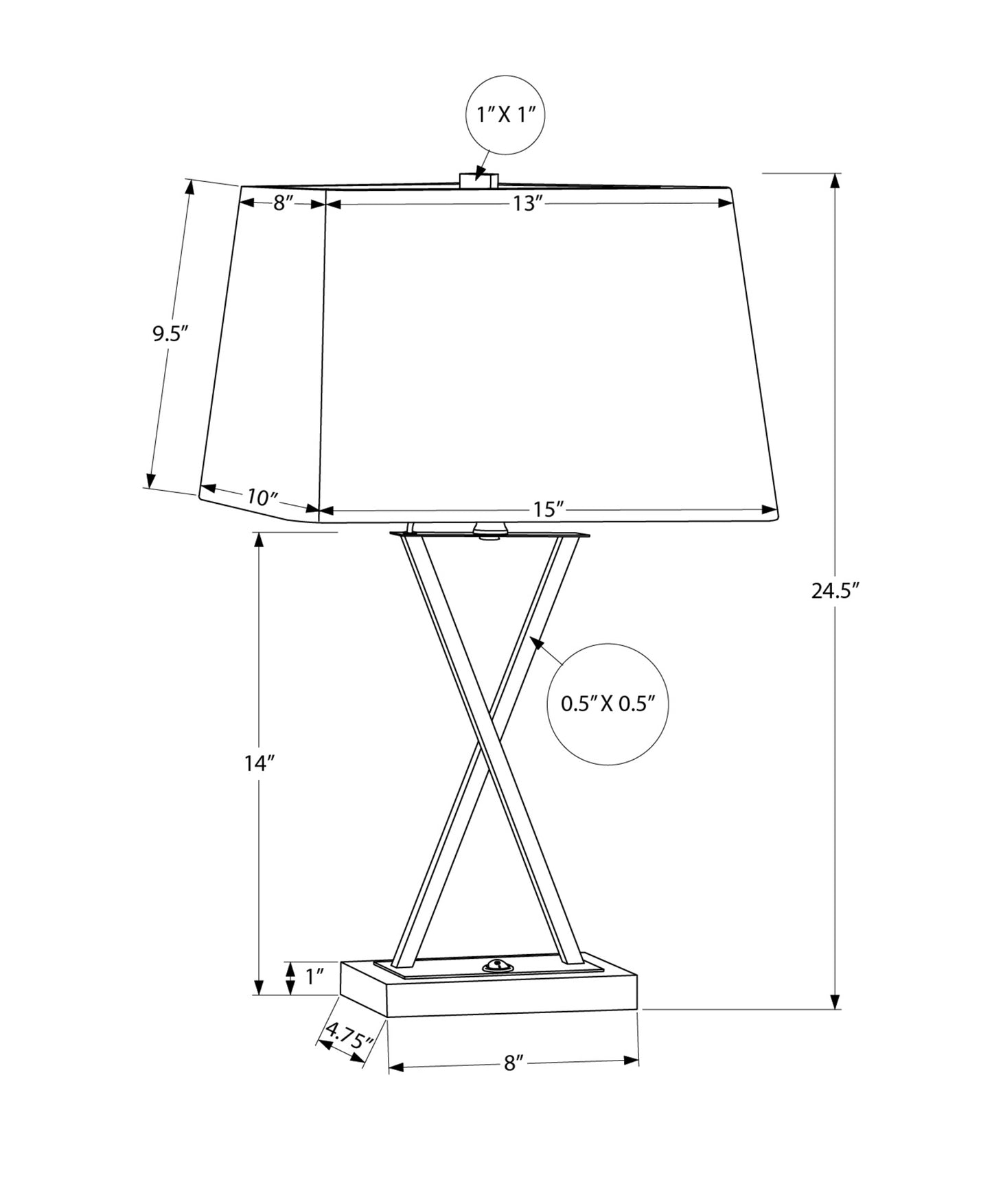 title:Lighting, 25"h, Table Lamp, Usb Port Included, Black Metal, Beige Shade, Transitional;color:Black