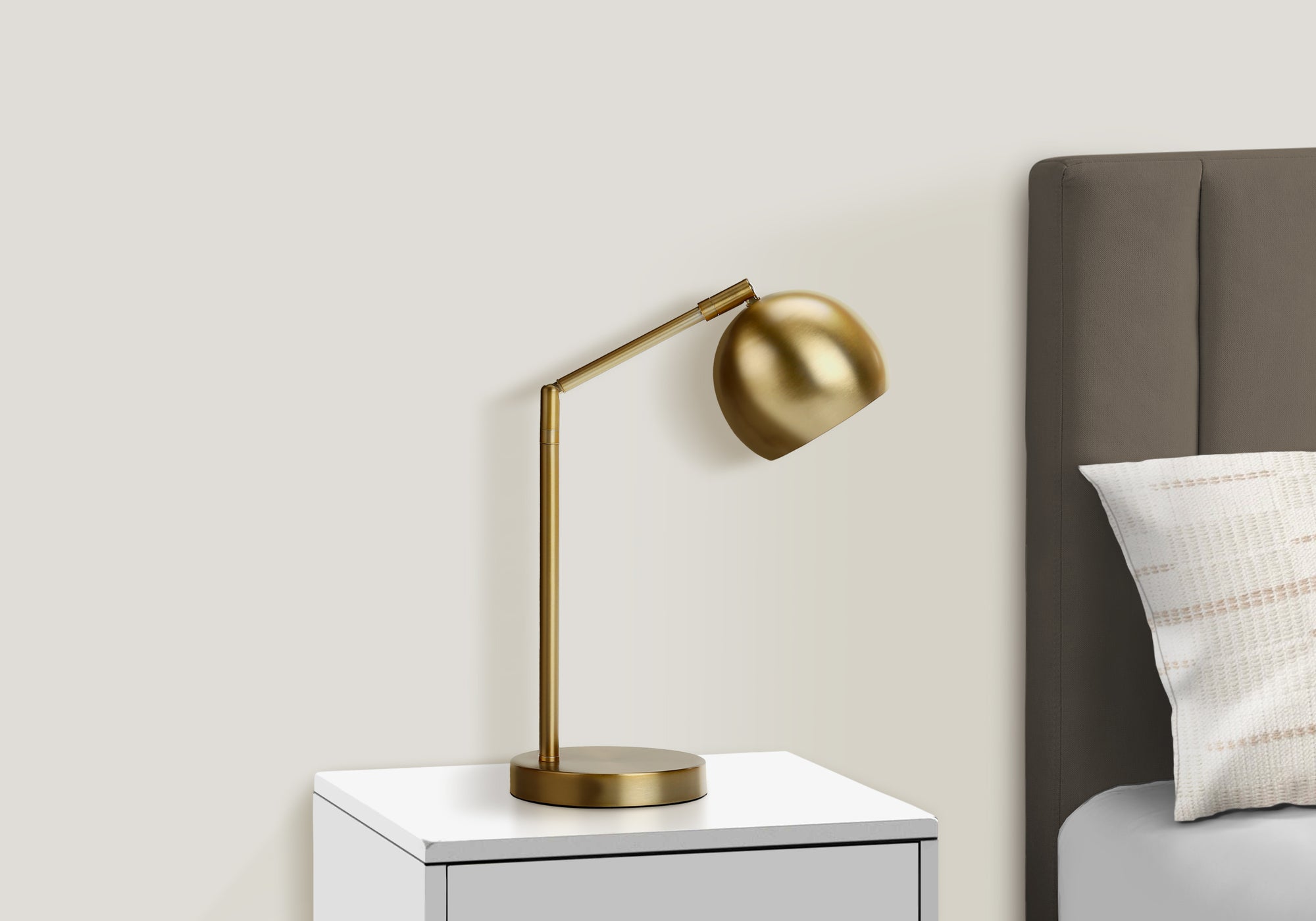 title:Lighting, 19"h, Table Lamp, Gold Metal, Gold Shade, Contemporary;color:Gold