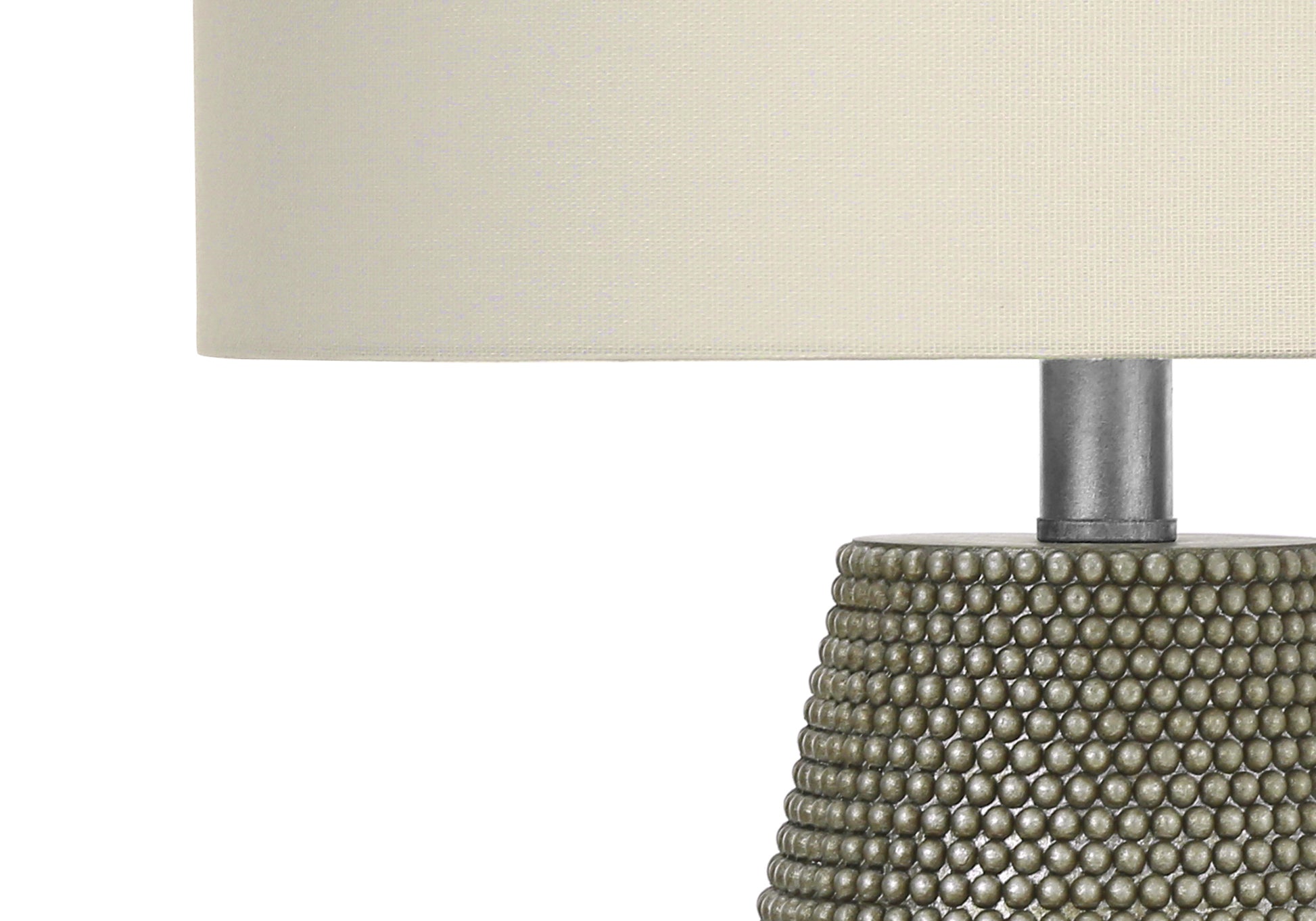 title:Lighting, 24"h, Table Lamp, Grey Resin, Ivory / Cream Shade, Contemporary;color:Grey