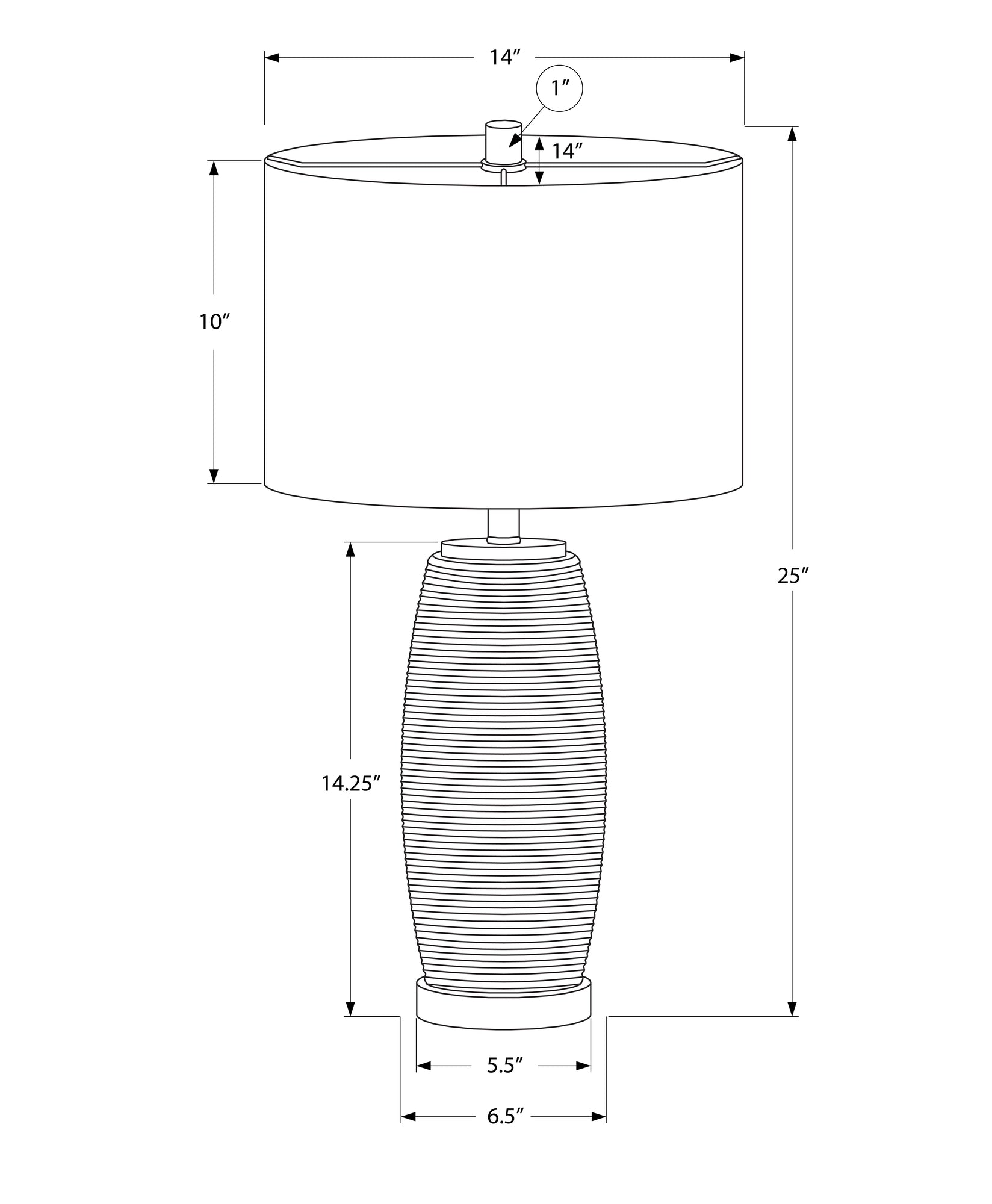 title:Lighting, 25"h, Table Lamp, Grey Ceramic, Grey Shade, Modern;color:Grey