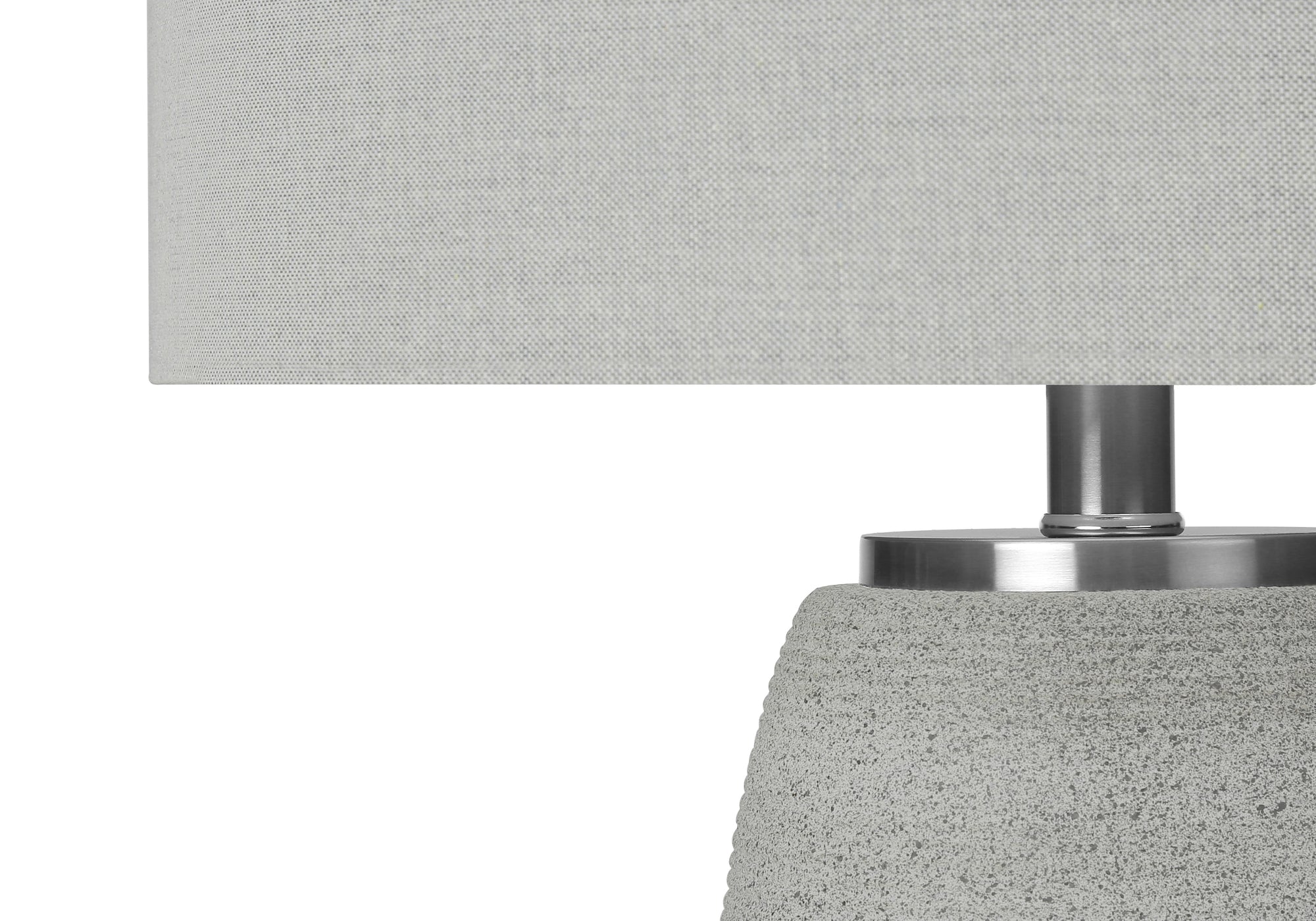 title:Lighting, 25"h, Table Lamp, Grey Ceramic, Grey Shade, Modern;color:Grey