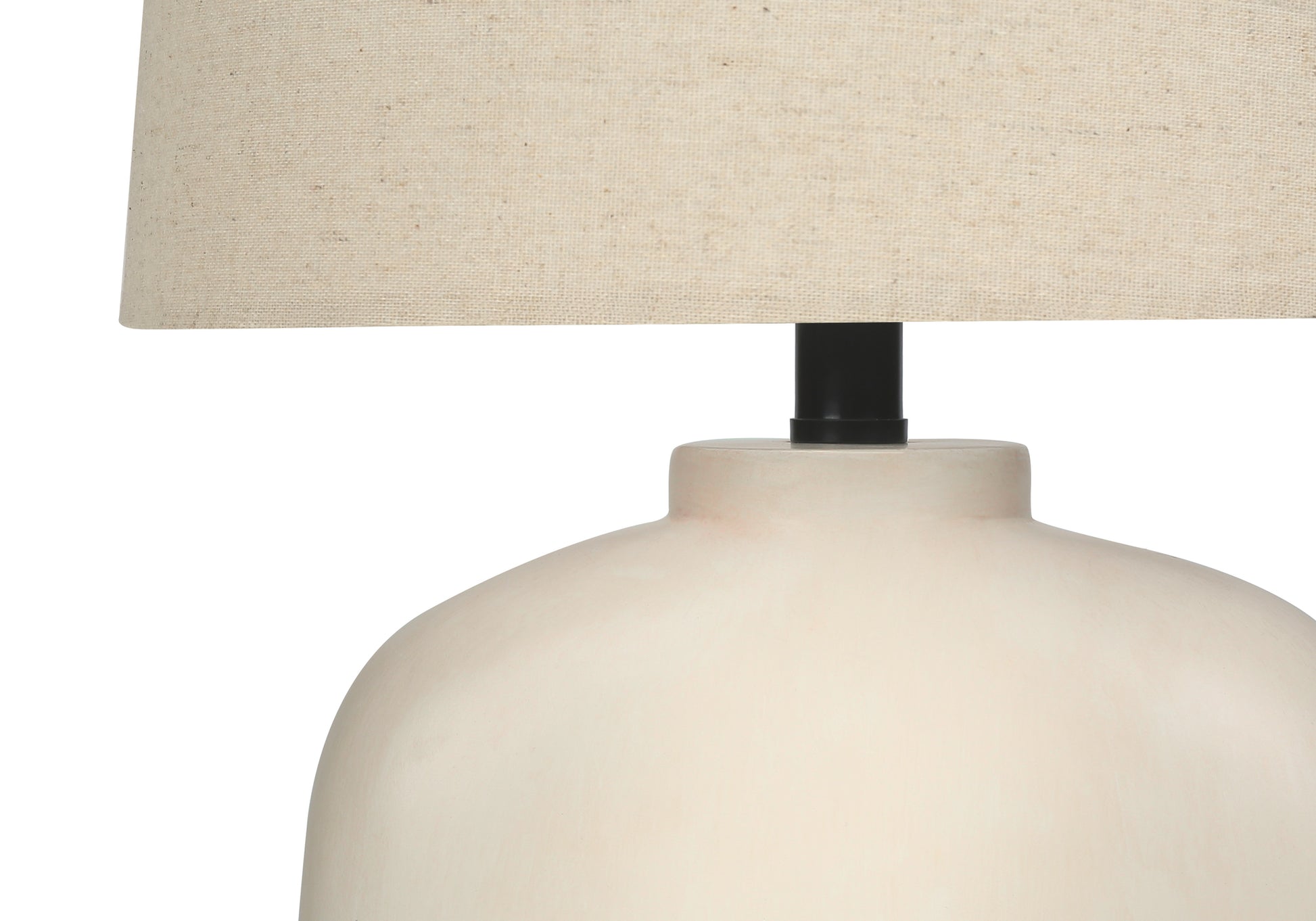 title:Lighting, 25"h, Table Lamp, Cream Resin, Beige Shade, Modern;color:Cream