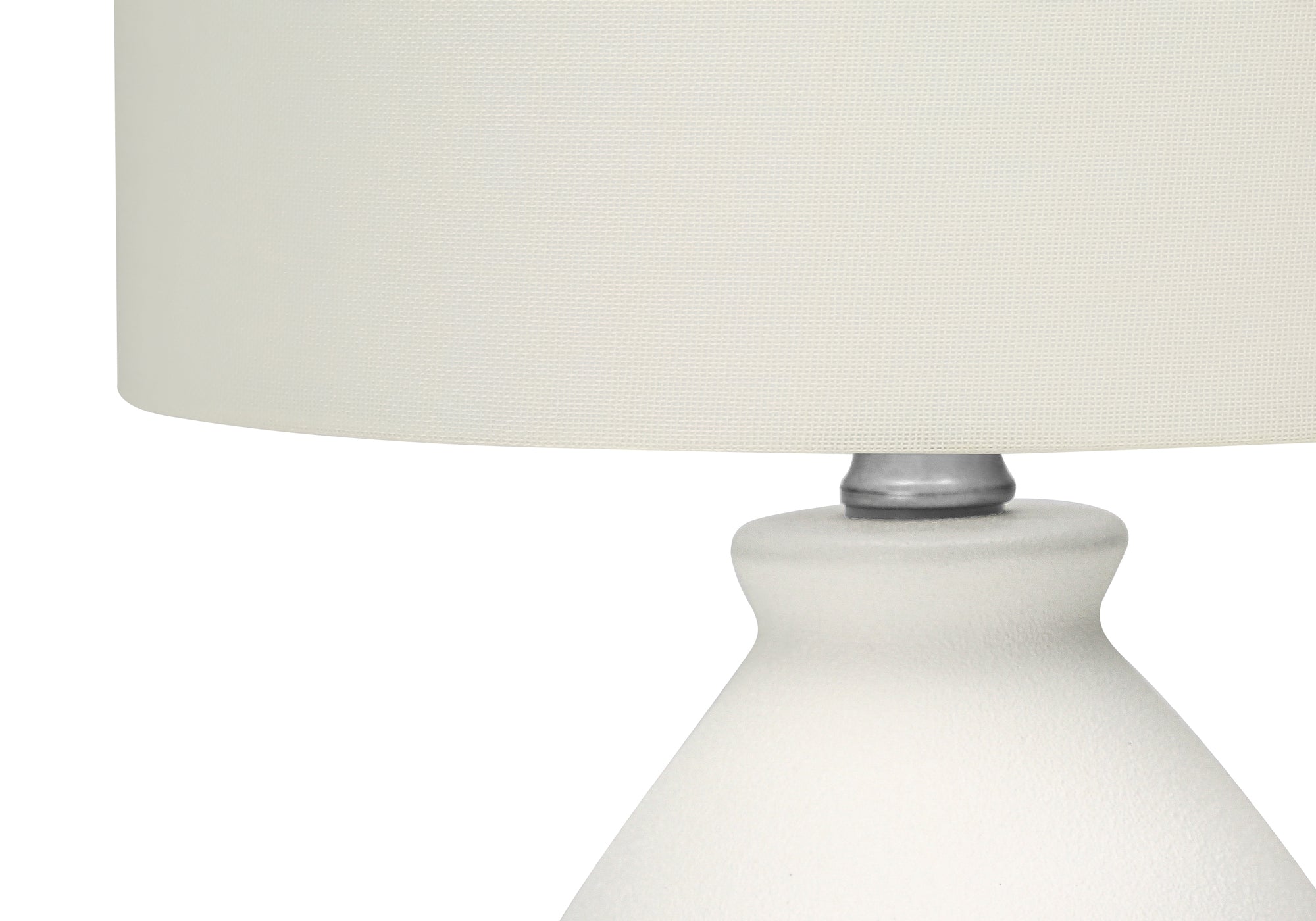 title:Lighting, 17"h, Table Lamp, Cream Ceramic, Ivory / Cream Shade, Modern;color:Cream