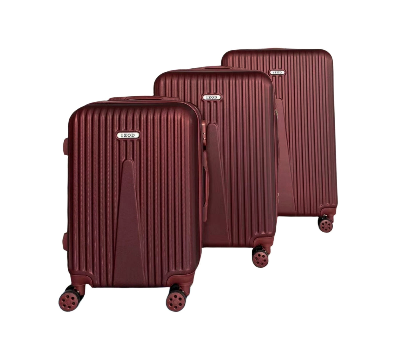 IZOD Janisa Expandable ABS Hard shell Lightweight 360 Dual Spinning Wheels Combo Lock 28", 24", 20" 3 Piece Luggage Set