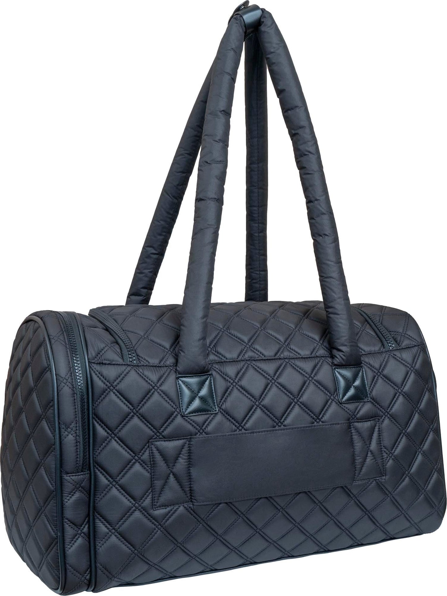 Joan & David 22 Inch Diamond Quilted Parachute Nylon Shoe Pocket Duffel Bag