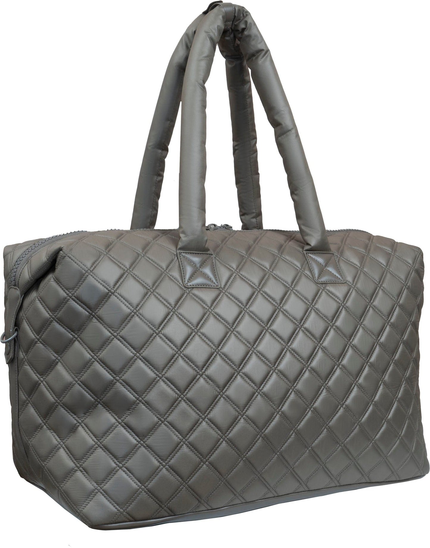 Joan & David 22 Inch Diamond Quilted Parachute Nylon 3 Pocket Duffel Bag