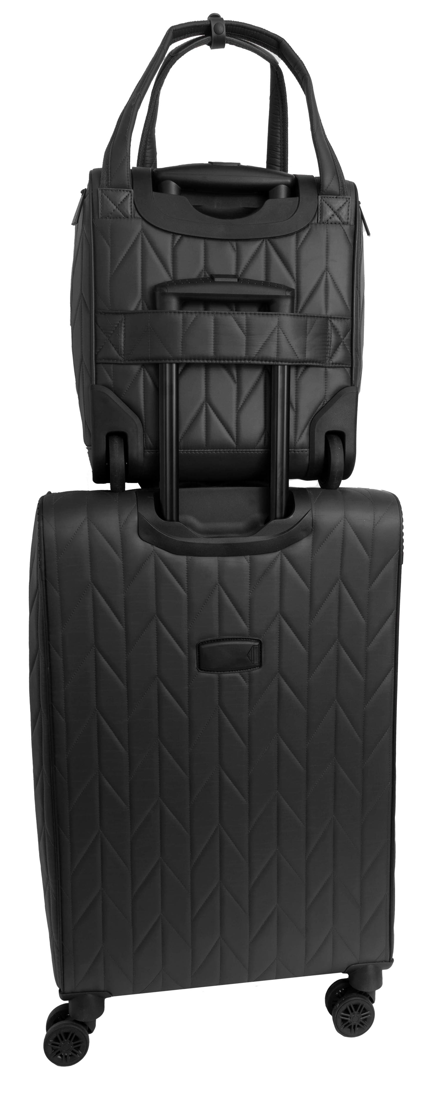 Joan & David 4 Piece Chevron Quilted Parachute Nylon Luggage Set