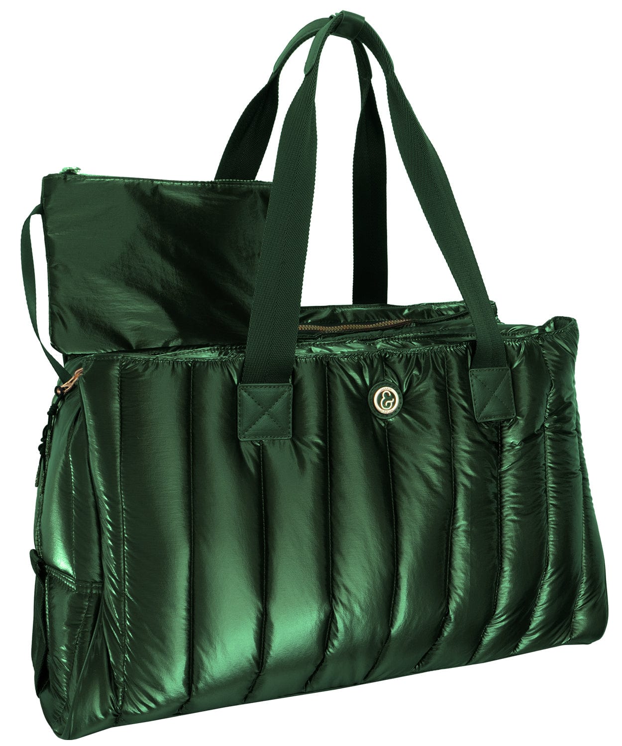 Joan & David Metallic Tubular Nylon Tote