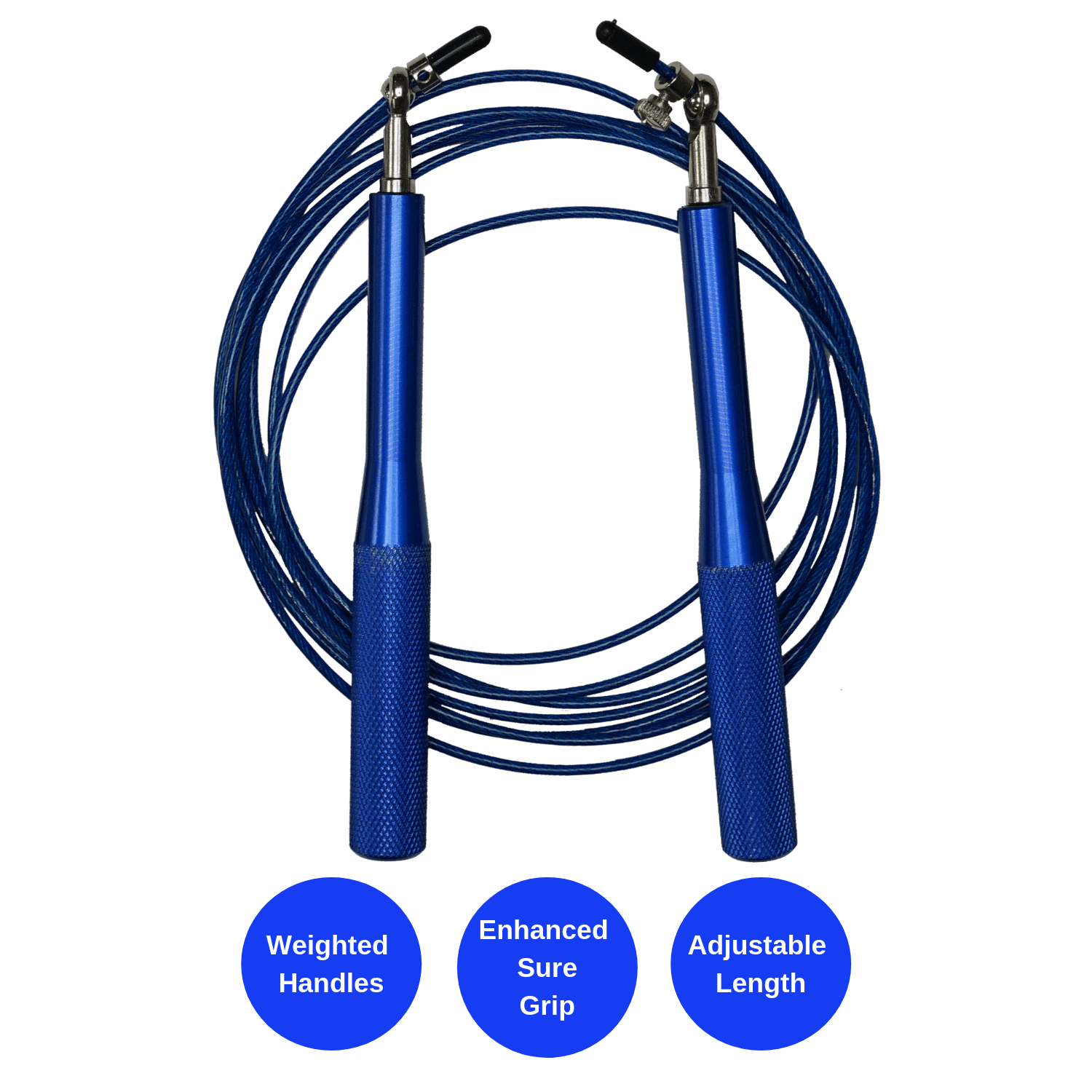 title:JupiterGear Adjustable Speed Cable Weighted Jump Rope;color:Blue