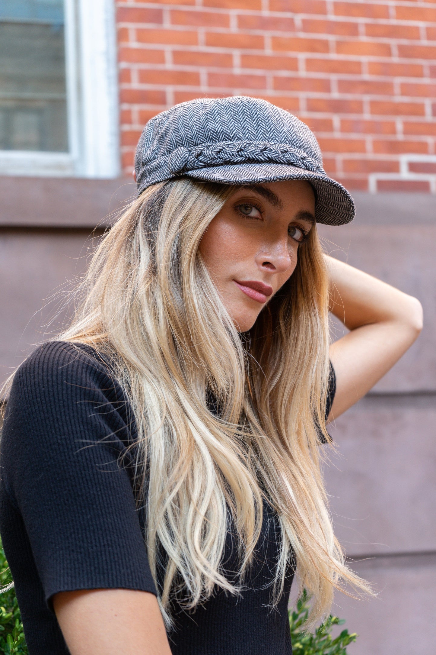 Jones New York Herringbone Cadet Cap