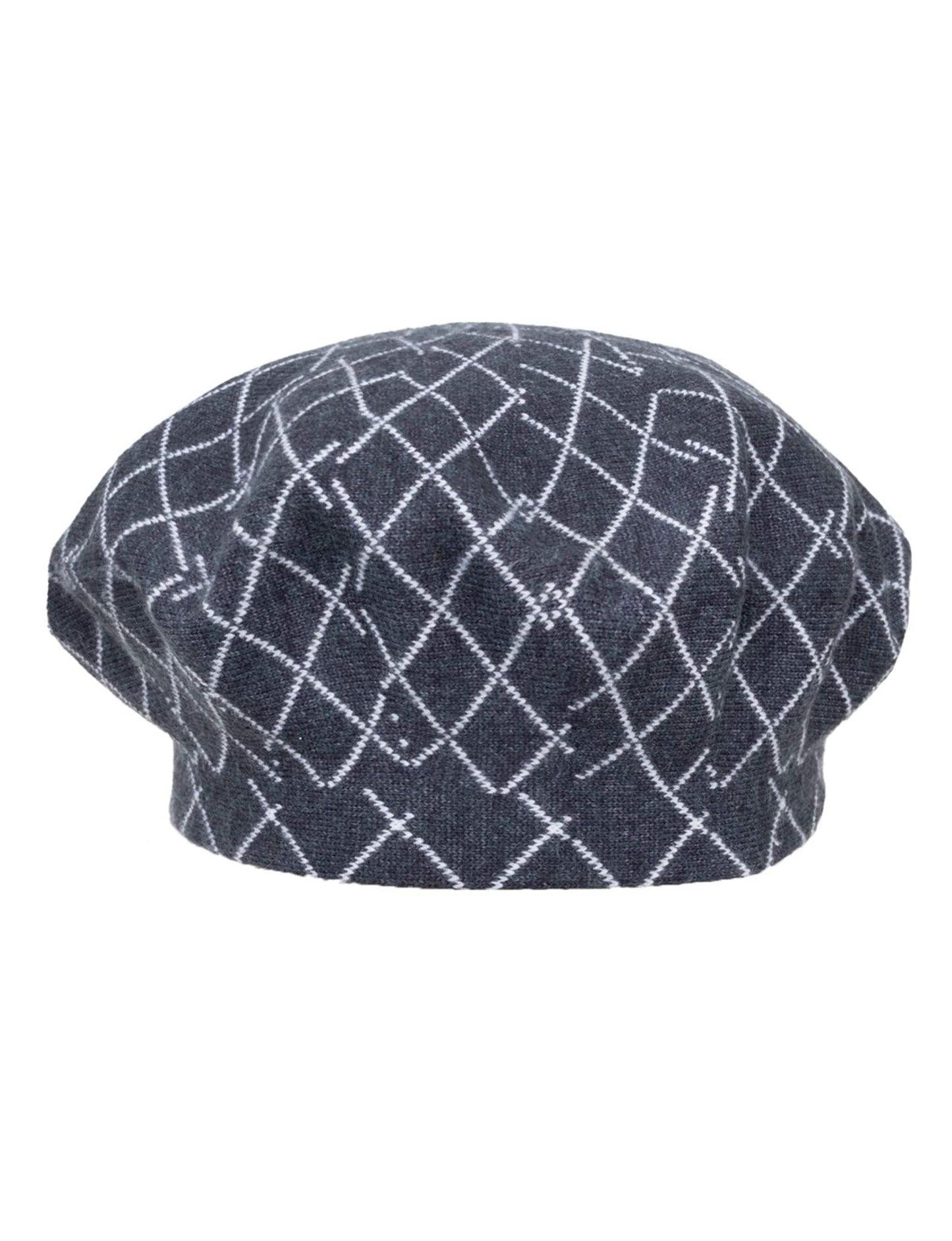 Jones New York Line Diamond Print Beret