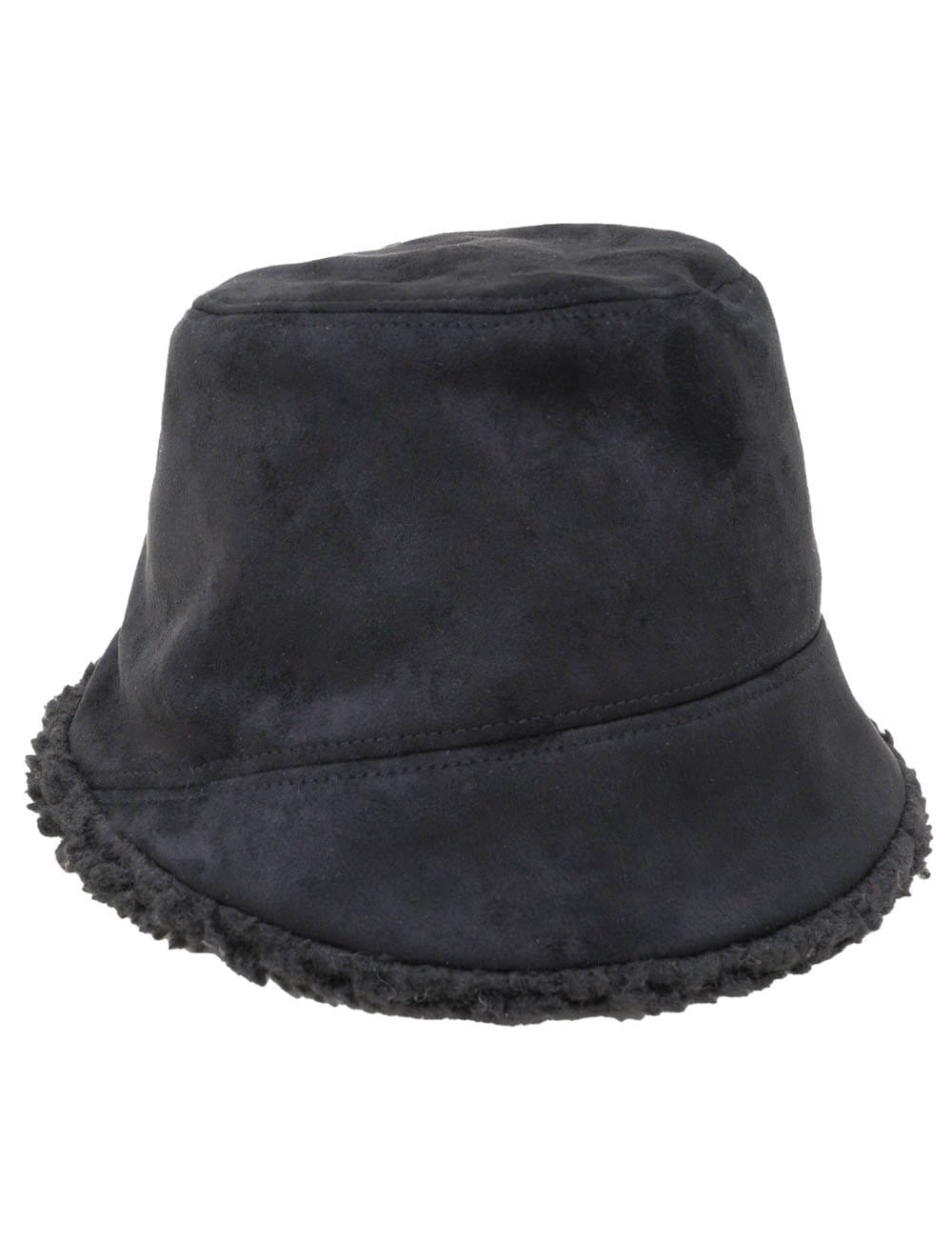 Jones New York Suede & Sherpa Bucket Hat