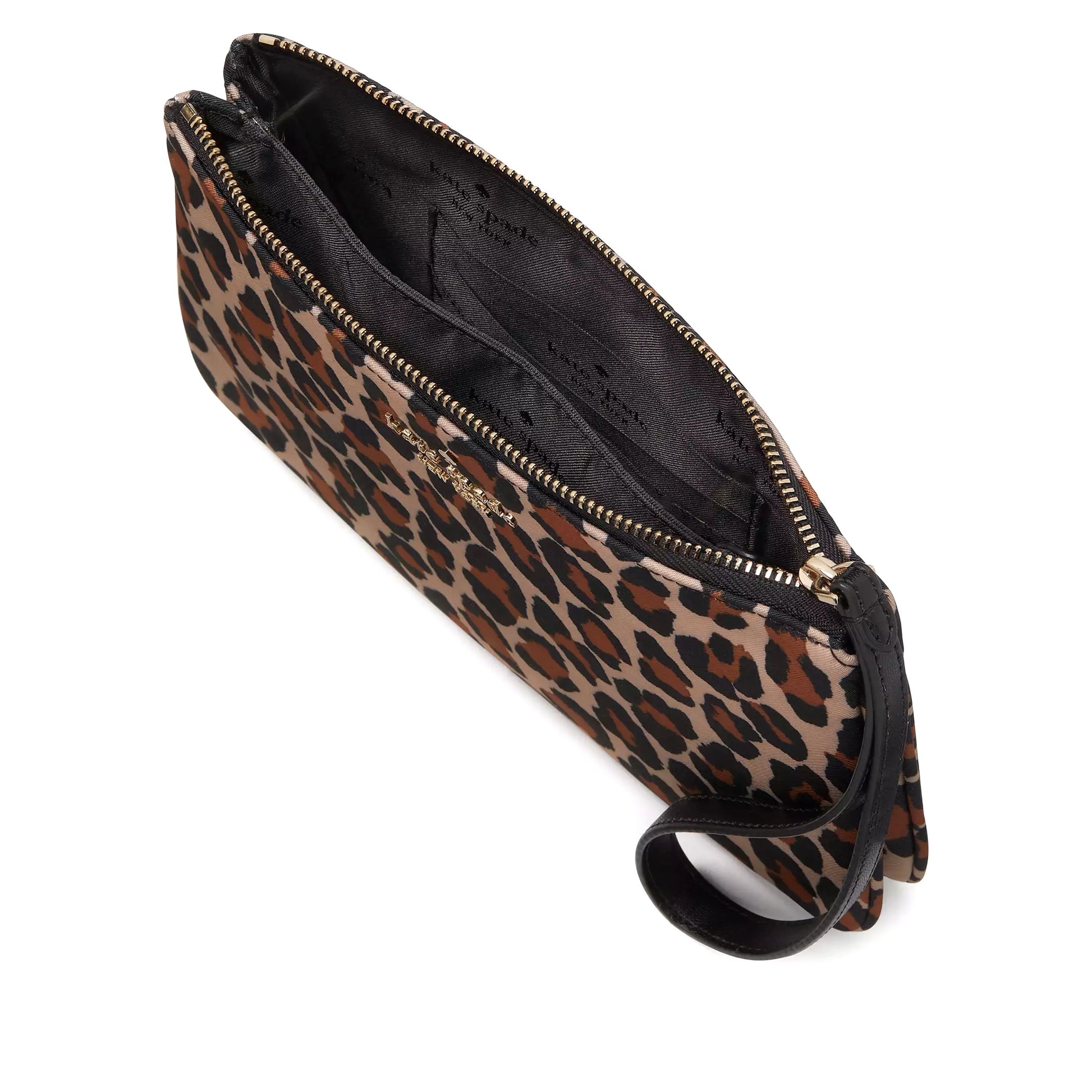 title:Kate Spade Women's Chelsea Leopard Medium Wristlet Pouch;color:Brown Multi