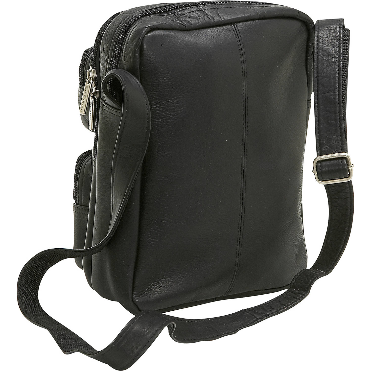 title:Leather Multi Pocket Mens Bag;color:Black