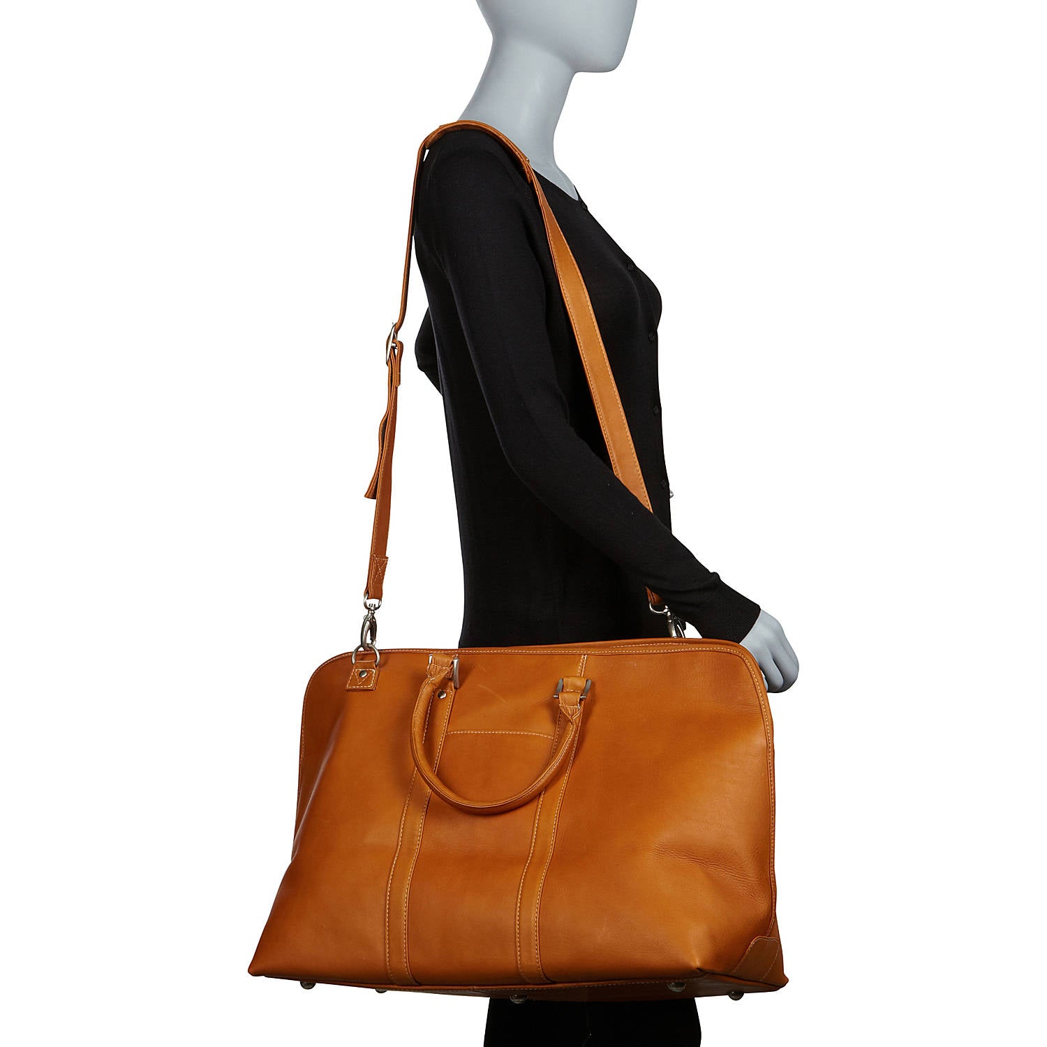 title:Le Donne Leather Drifter Duffel;color:TAN