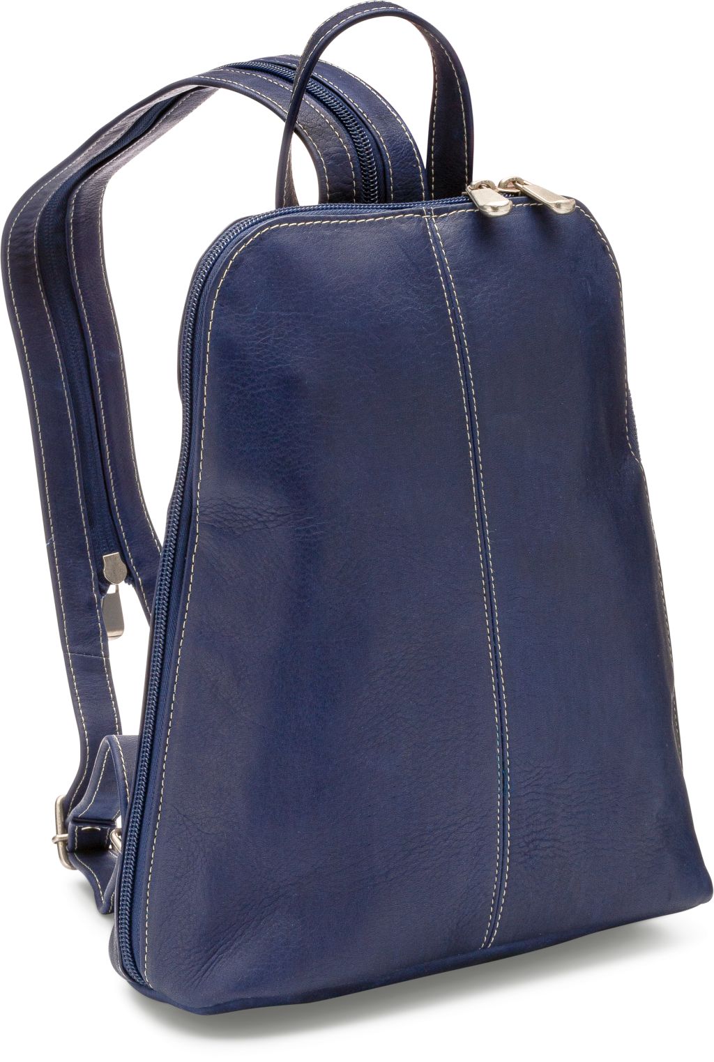 title:Le Donne Leather U-Zip Women's Sling/Backpack;color:NAVY