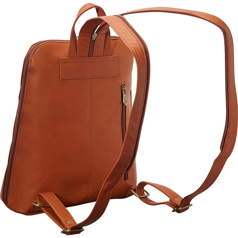 title:Le Donne Leather Womens Tech Friendly Backpack;color:TAN