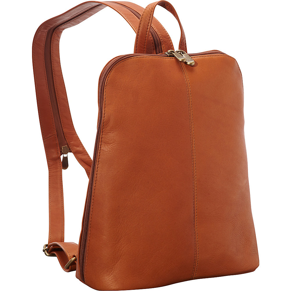 title:Le Donne Leather Womens Tech Friendly Backpack;color:TAN