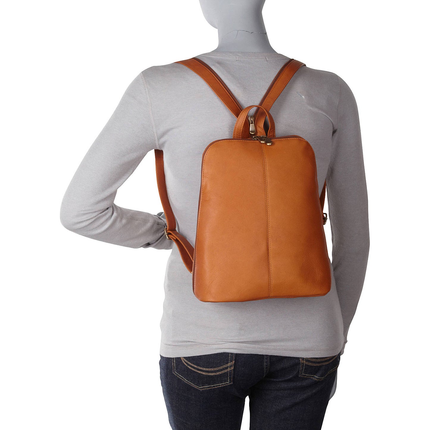 title:Le Donne Leather Womens Tech Friendly Backpack;color:CAFE