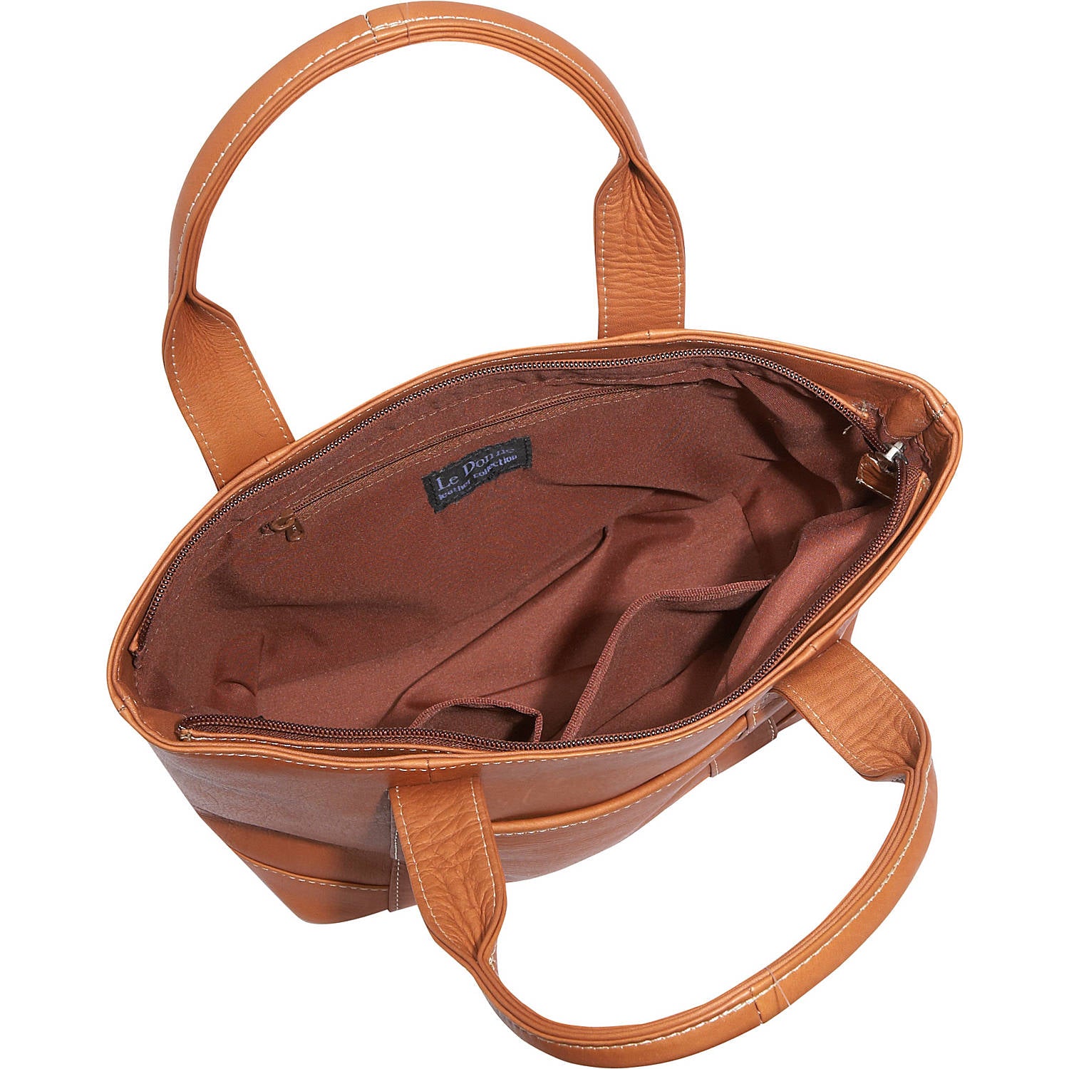 title:Le Donne Leather Double Strap Small Pocket Bag;color:TAN