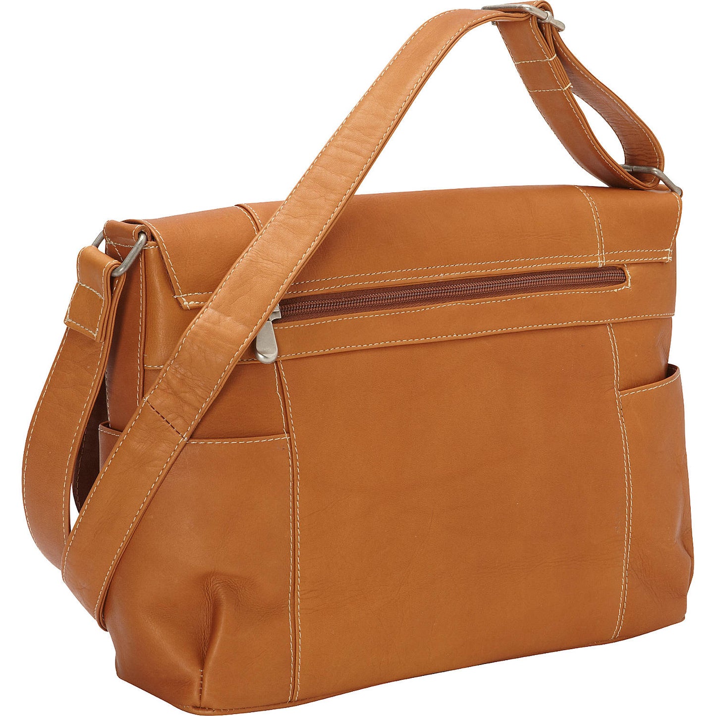 title:Le Donne Leather Flap Over Shoulder Bag;color:TAN