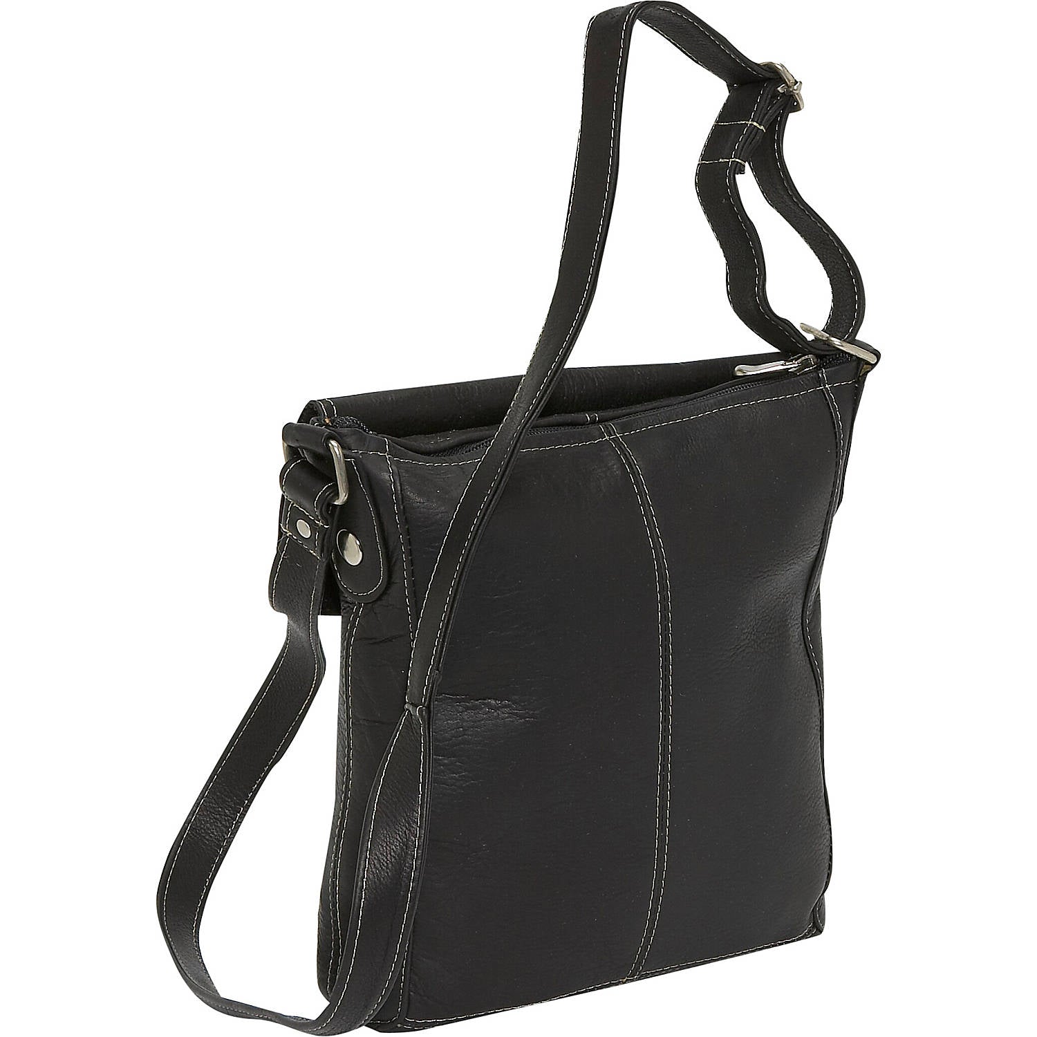 title:Le Donne Leather Front Flap Crossbody;color:CAFE