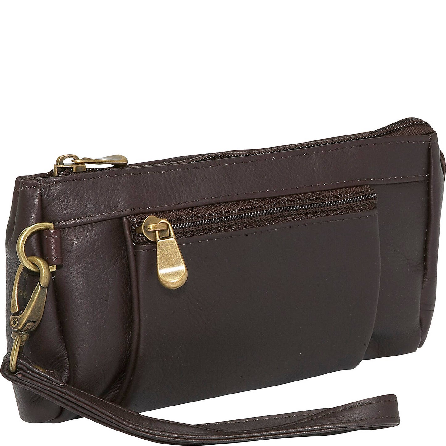 title:Le Donne Leather Large Wristlet Wallet;color:CAFE