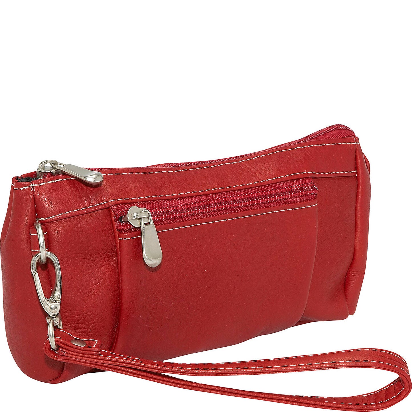 title:Le Donne Leather Large Wristlet Wallet;color:RED