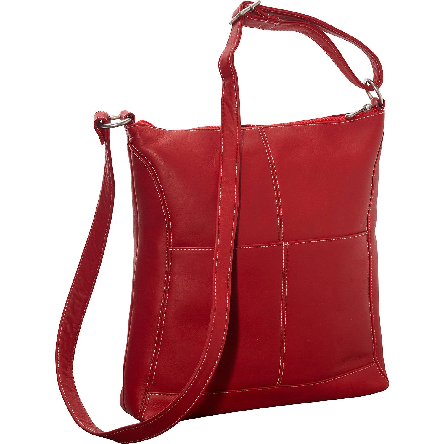 title:Le Donne Leather Easy Slip Crossbody Shoulder Bag;color:CAFE