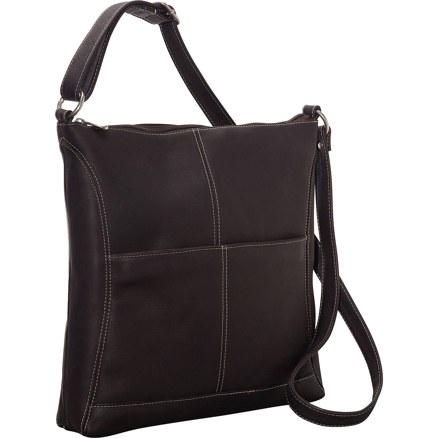 title:Le Donne Leather Easy Slip Crossbody Shoulder Bag;color:CAFE