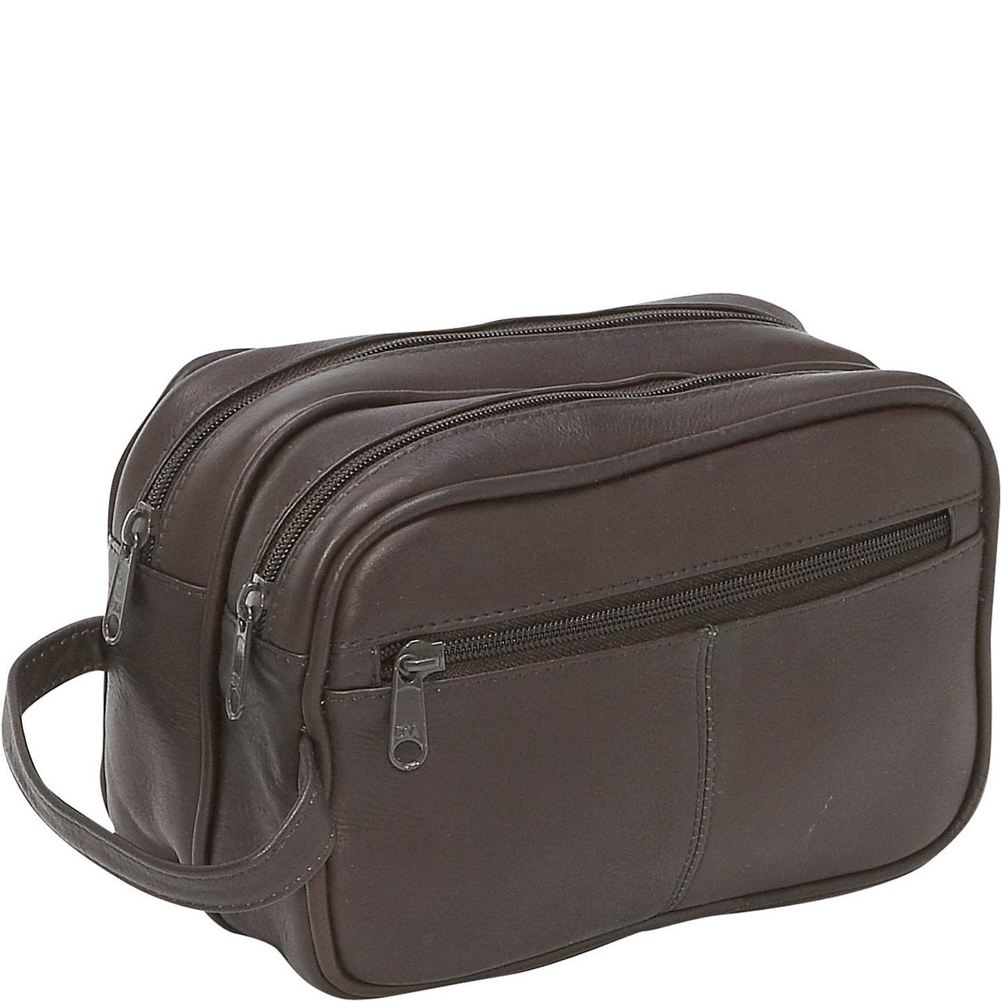 title:Le Donne Leather Classic Toiletry Bag;color:CAFE