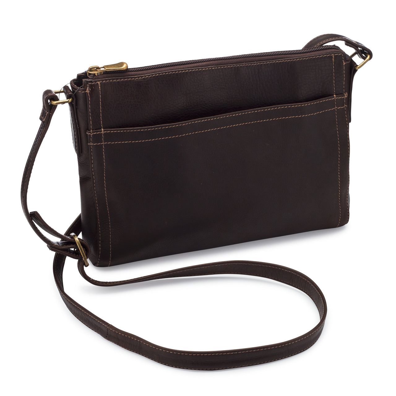 title:Le Donne Leather Finte Crossbody;color:CAFE