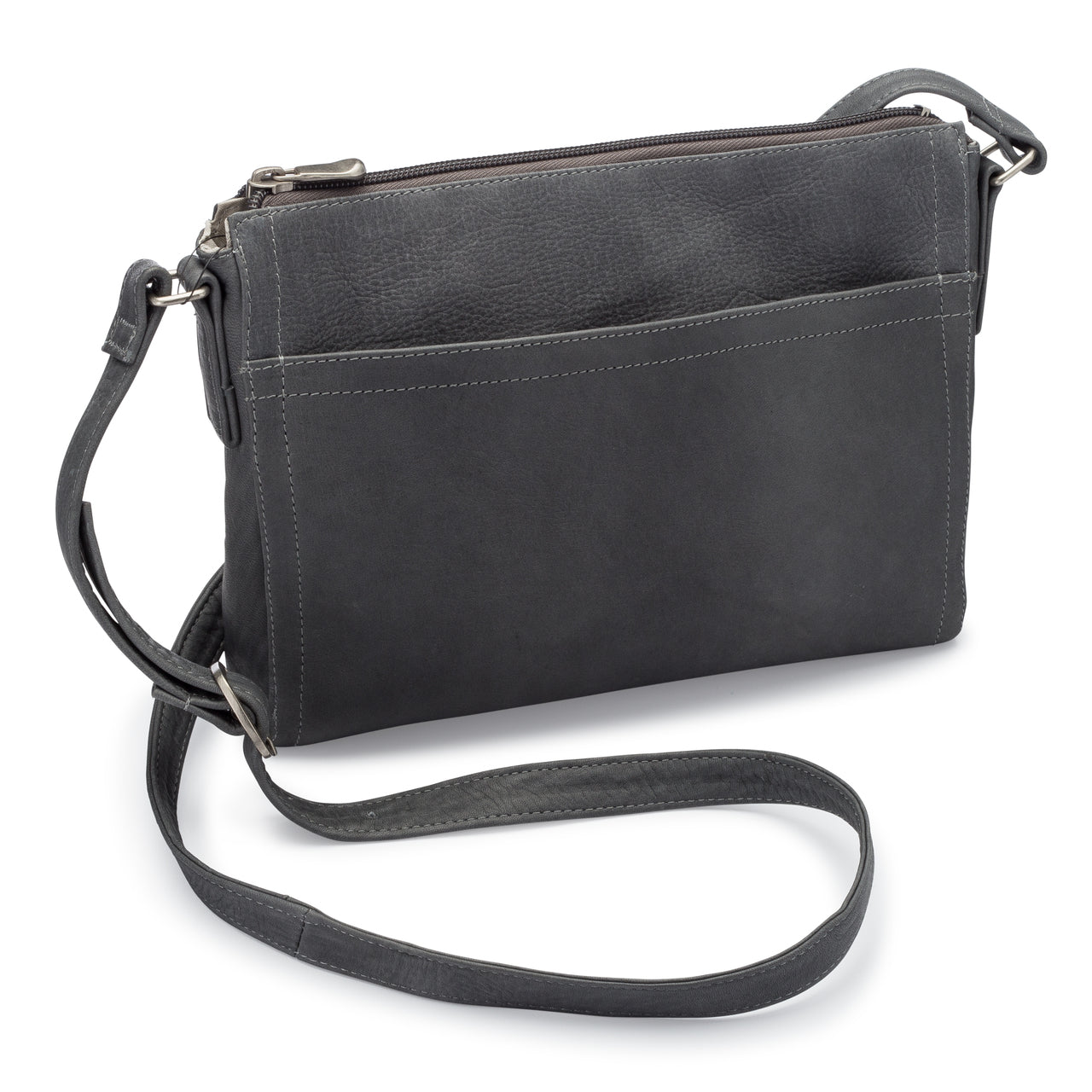 title:Le Donne Leather Finte Crossbody;color:GRAY