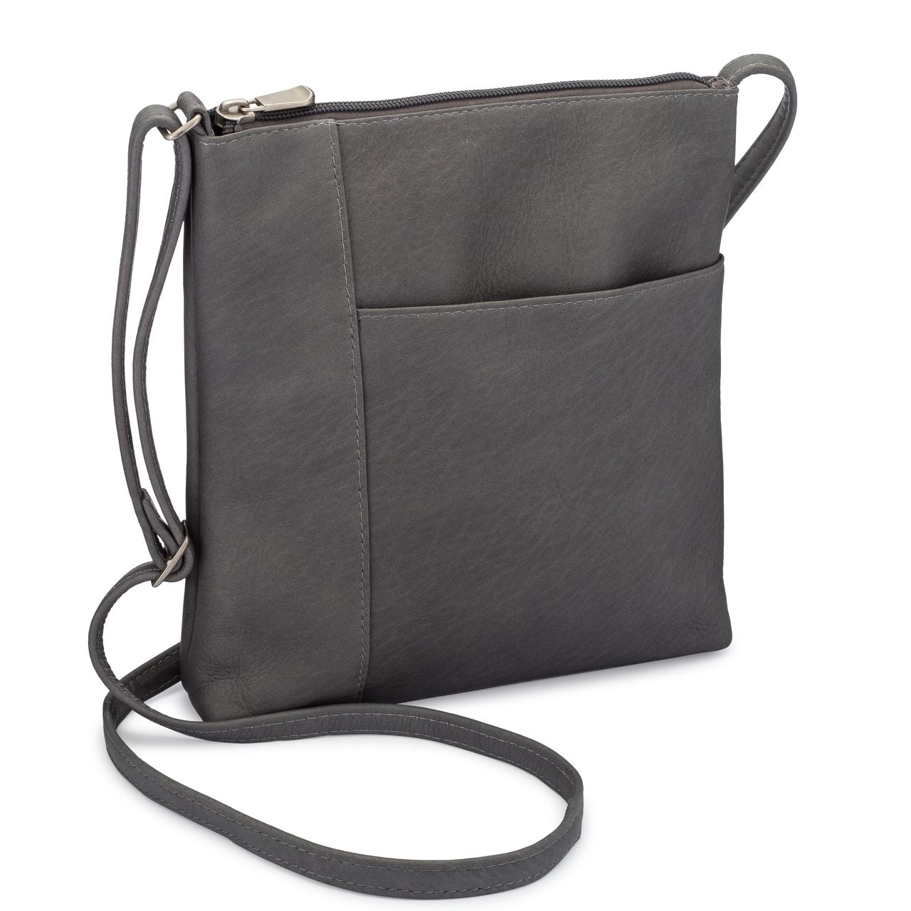 title:Le Donne Leather Runaway Crossbody;color:GRAY