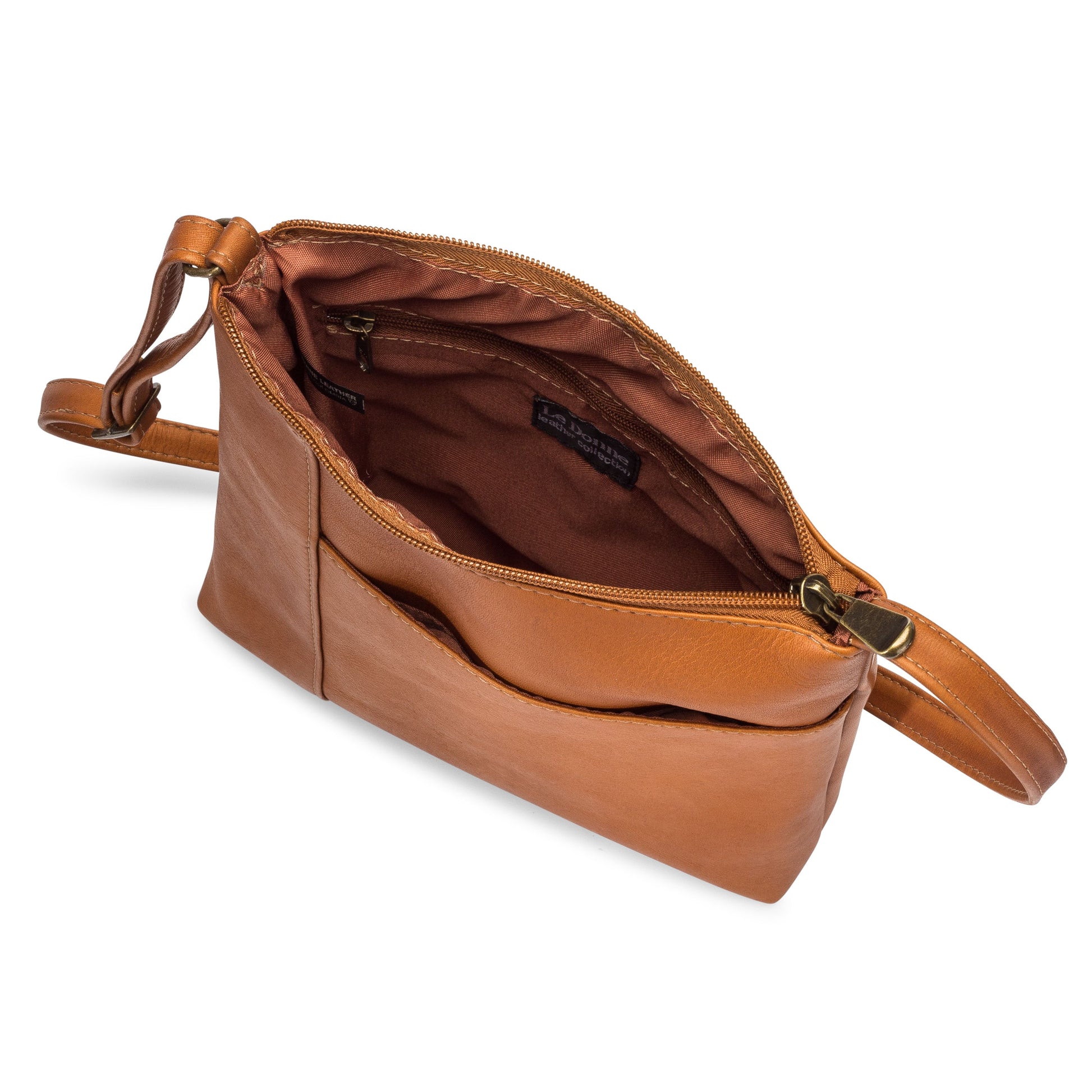 title:Le Donne Leather Runaway Crossbody;color:TAN