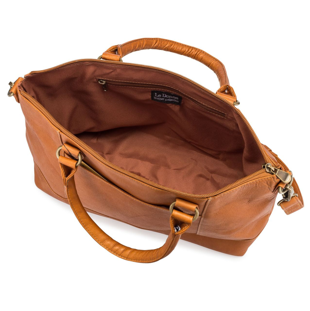 title:Le Donne Leather Lustiano Satchel;color:TAN