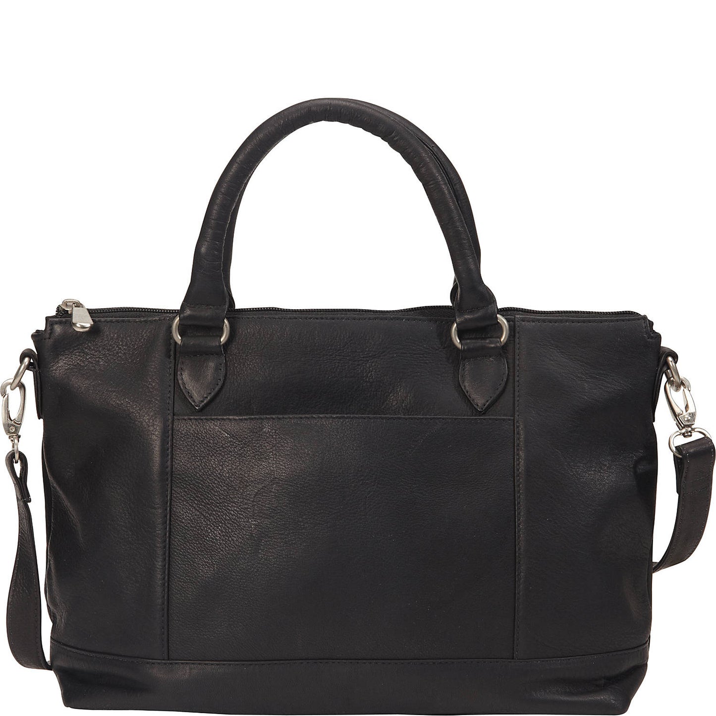 title:Le Donne Leather Lustiano Satchel;color:BLACK