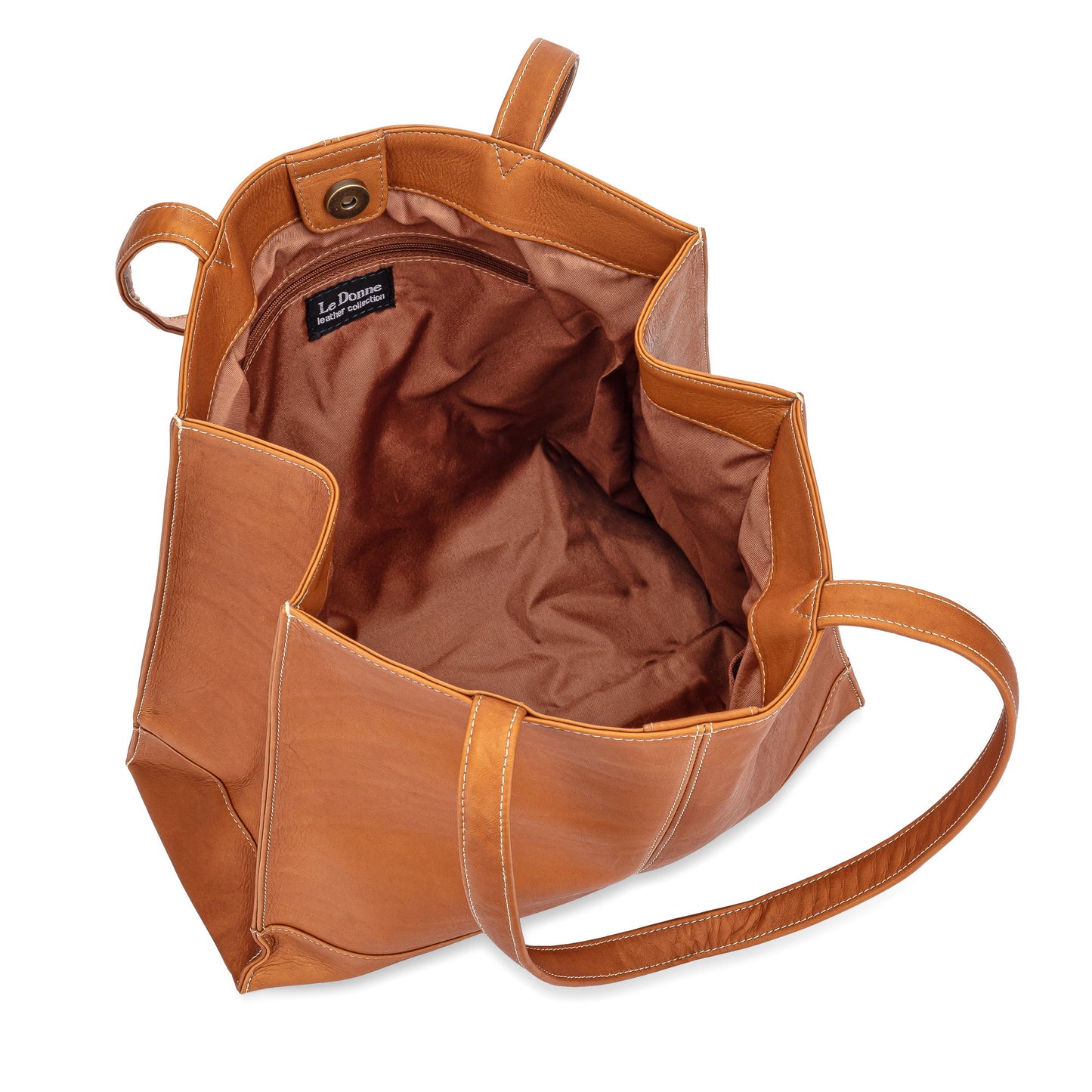 title:Le Donne Leather Everly Tote;color:CAFE