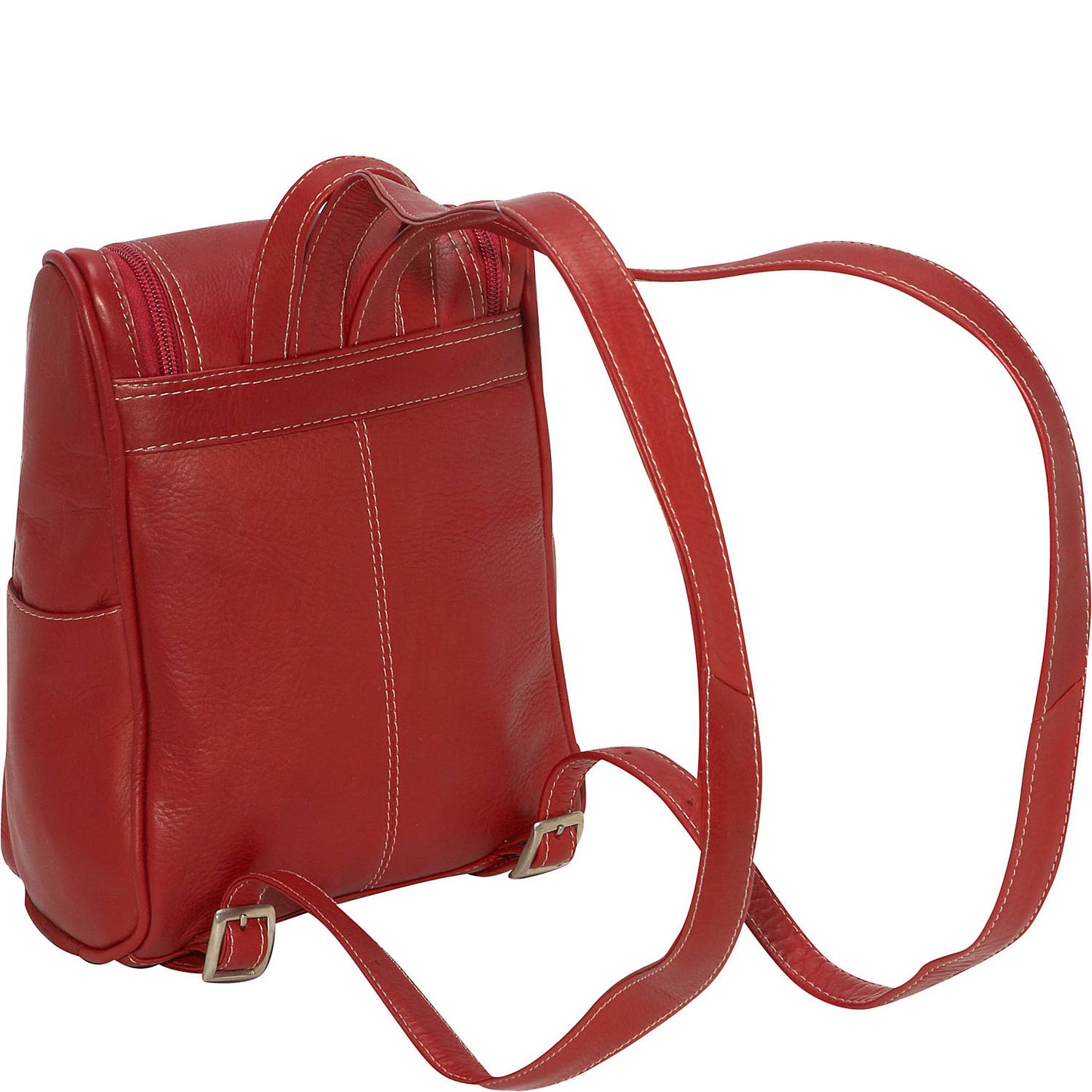 title:Le Donne Leather Women's Day to Day Backpack;color:RED