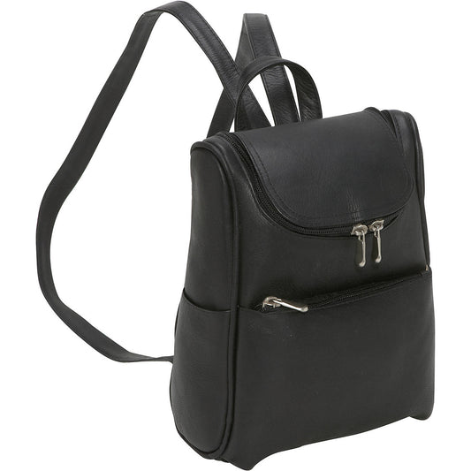 title:Le Donne Leather Women's Day to Day Backpack;color:BLACK