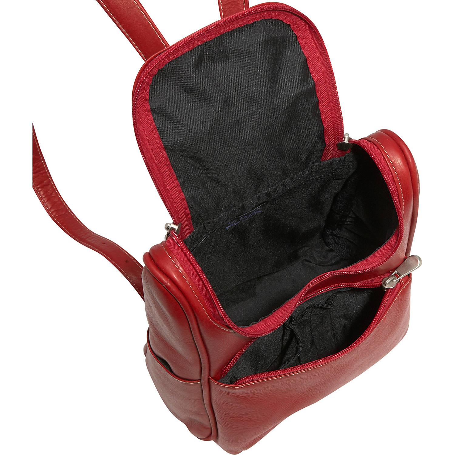 title:Le Donne Leather Women's Day to Day Backpack;color:RED