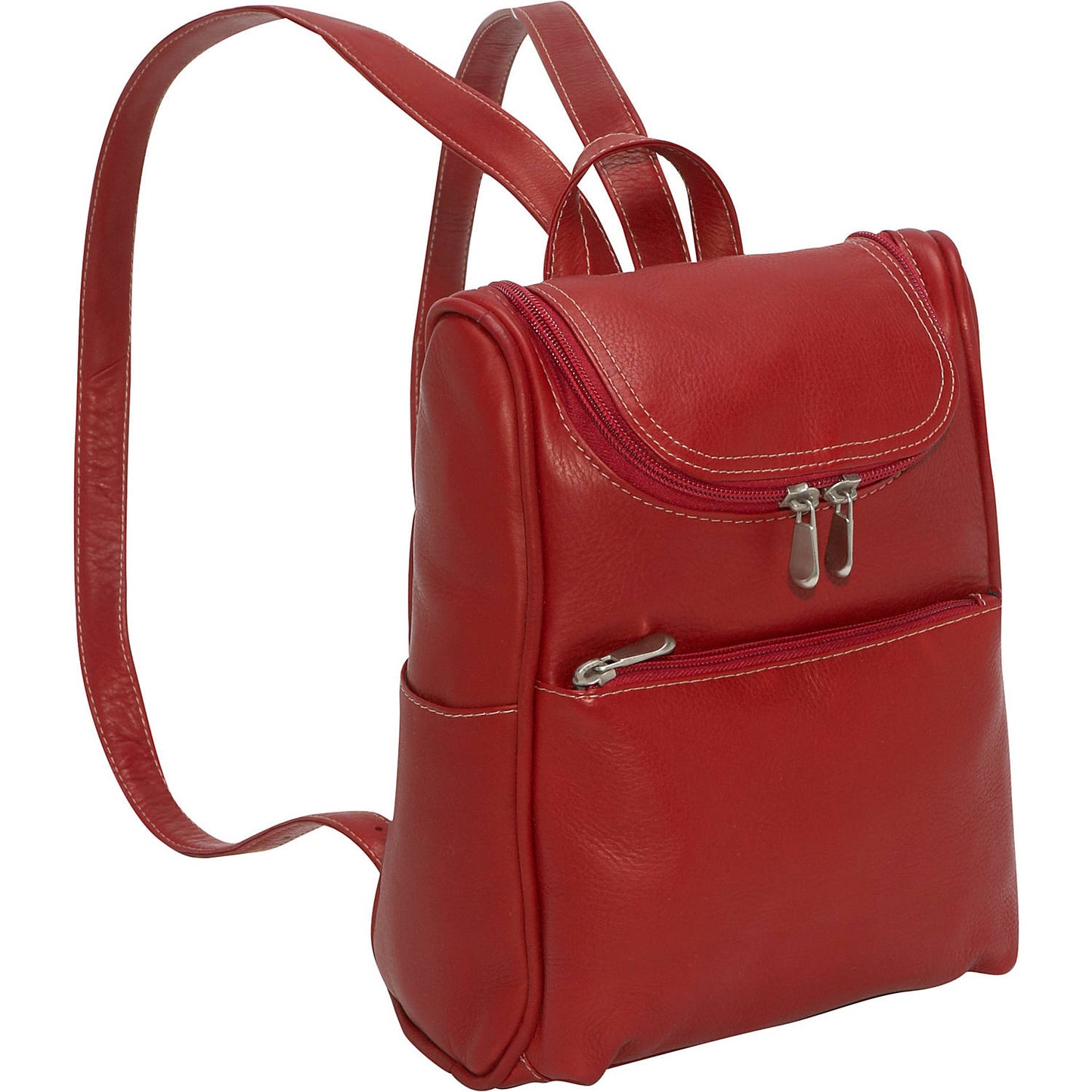 title:Le Donne Leather Women's Day to Day Backpack;color:RED