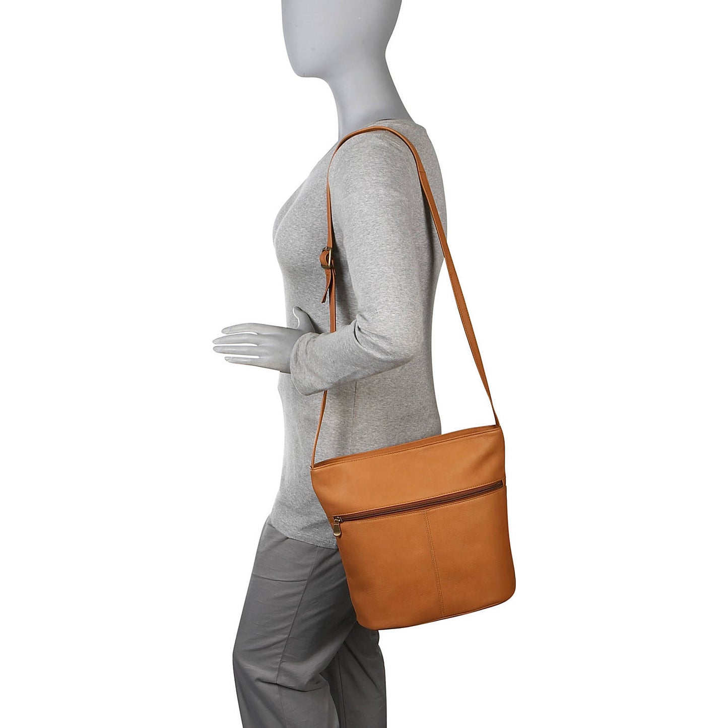 title:Le Donne Leather Bucket Shoulder Bag;color:TAN