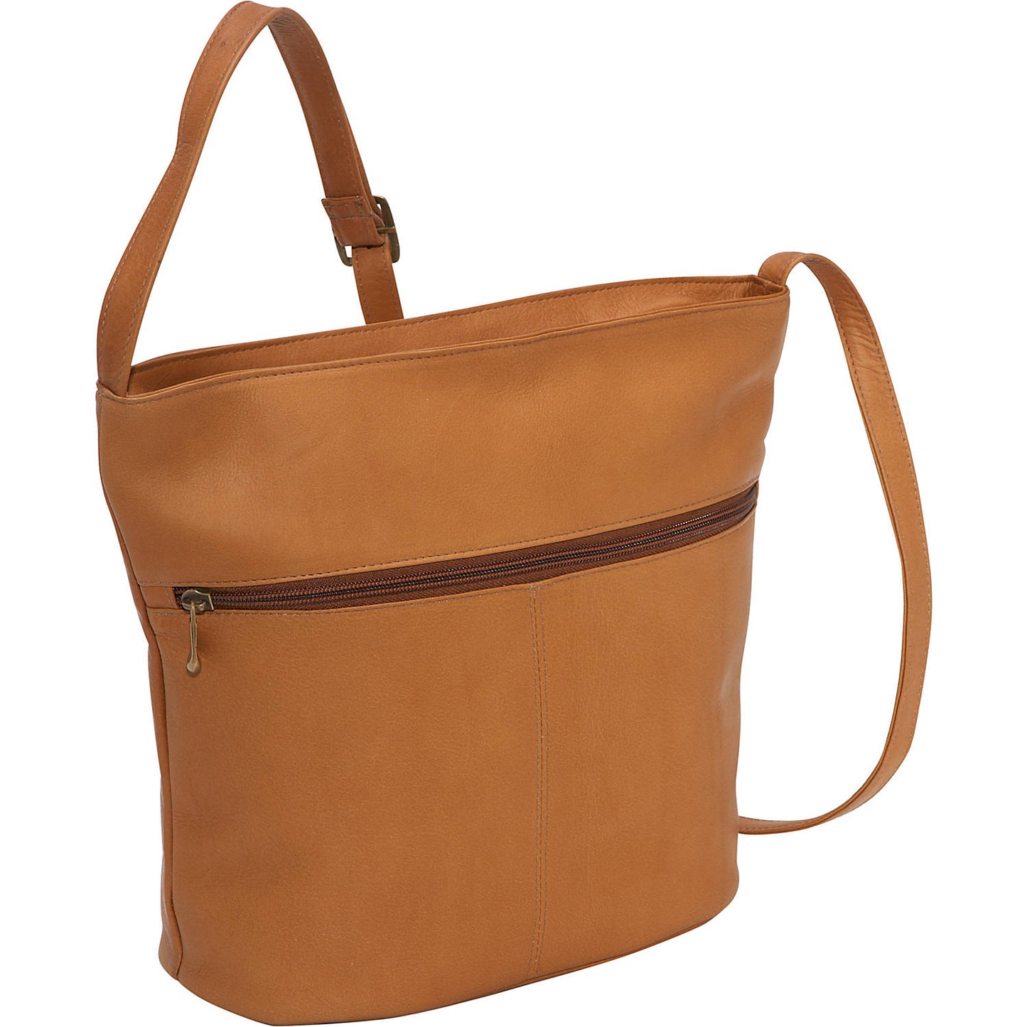 title:Le Donne Leather Bucket Shoulder Bag;color:TAN