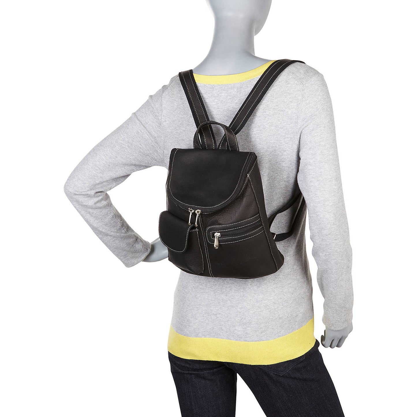 title:Le Donne Leather Lafayette Classic Backpack;color:CAFE