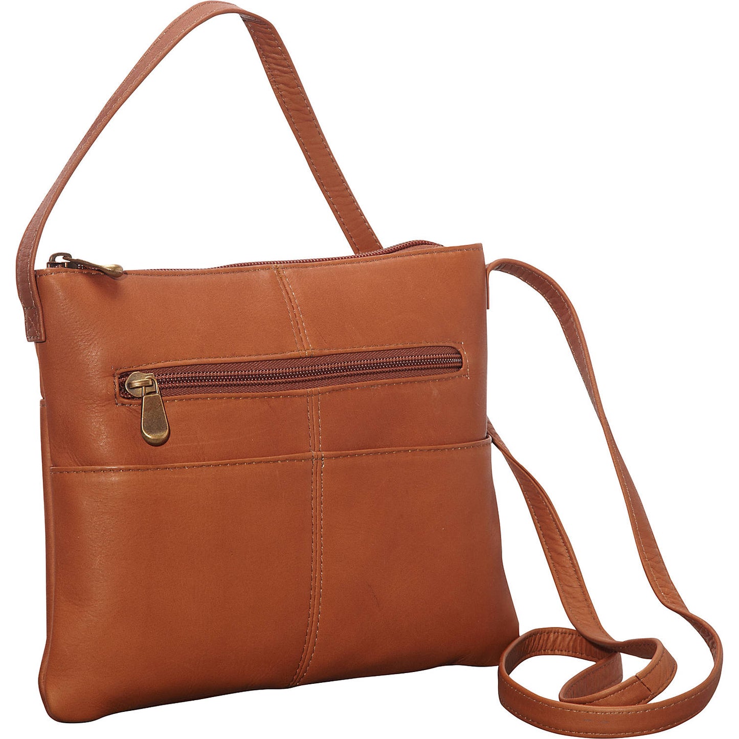 title:Le Donne Leather Half Moon Crossbody;color:TAN