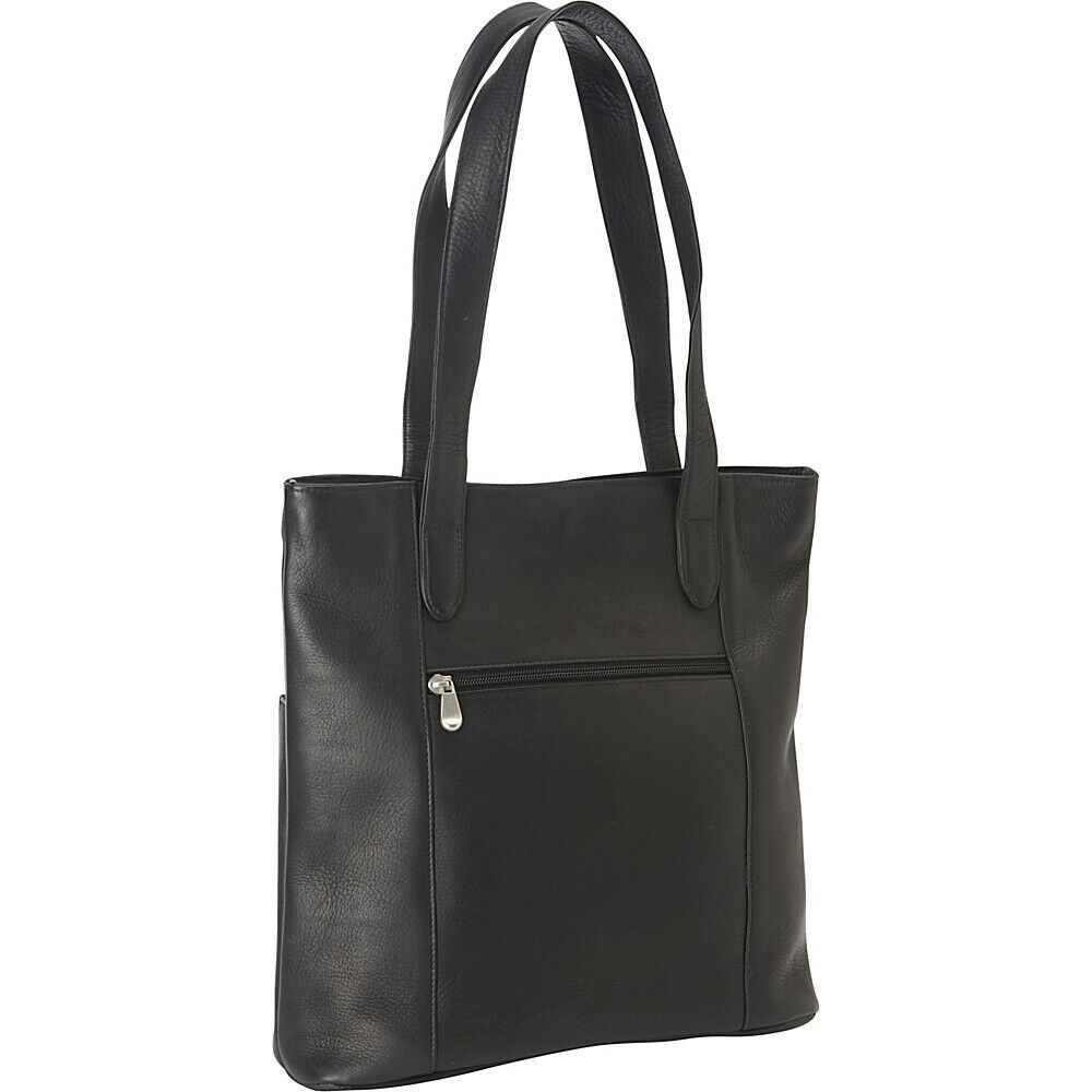 title:Le Donne Leather Destination Tote;color:BLACK