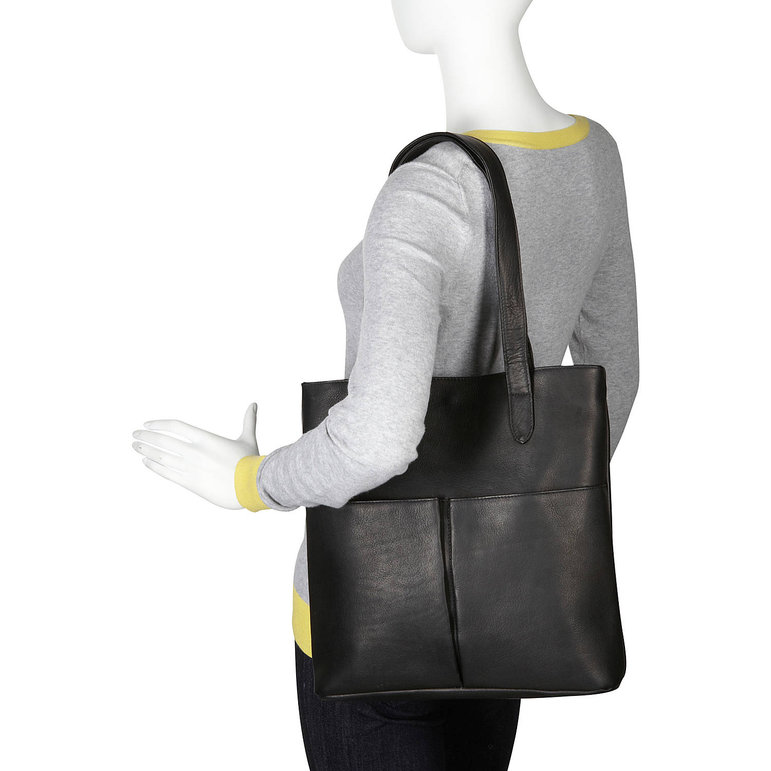 title:Le Donne Leather Destination Tote;color:CAFE