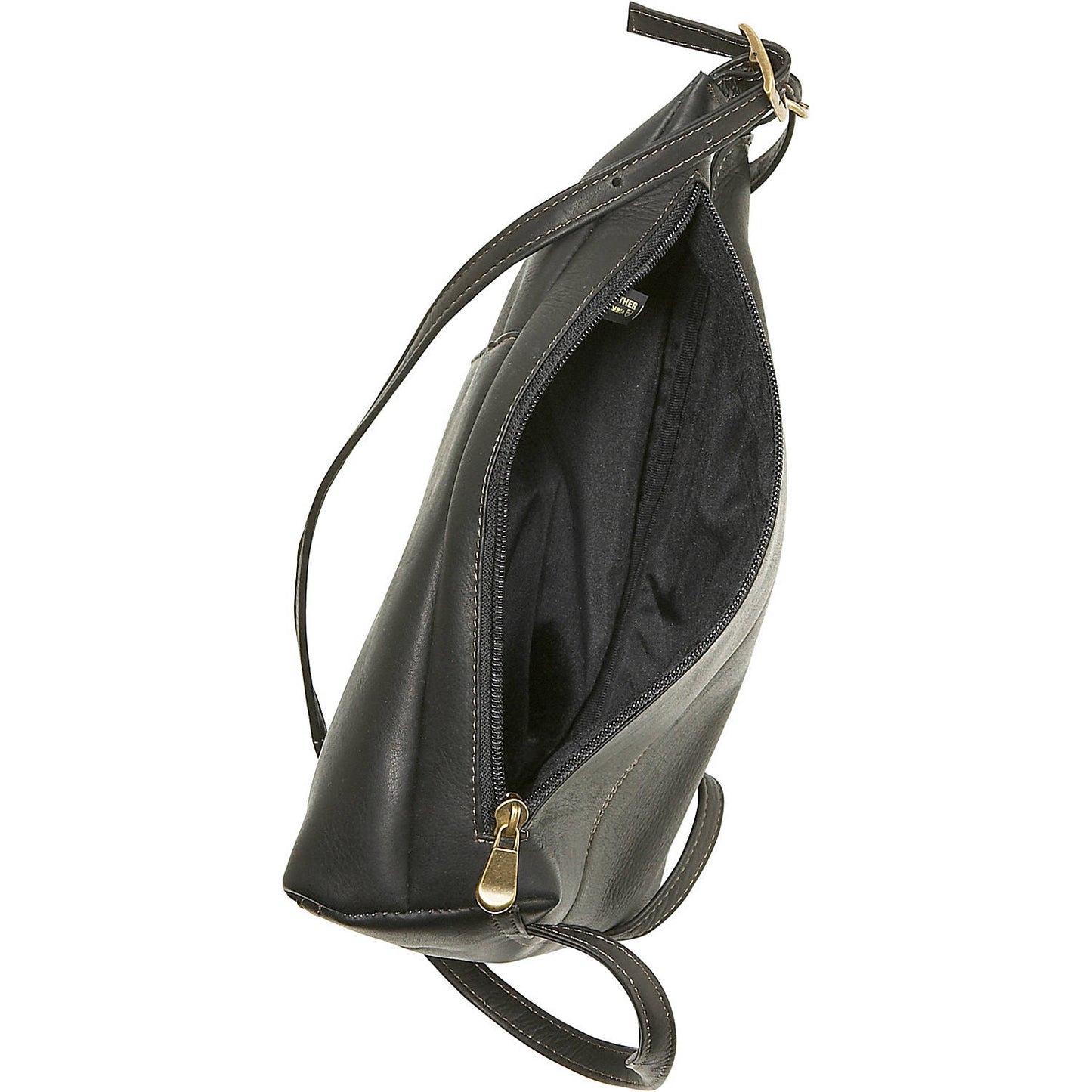 title:Le Donne Leather Womens Slim Sling Backpack;color:BLACK